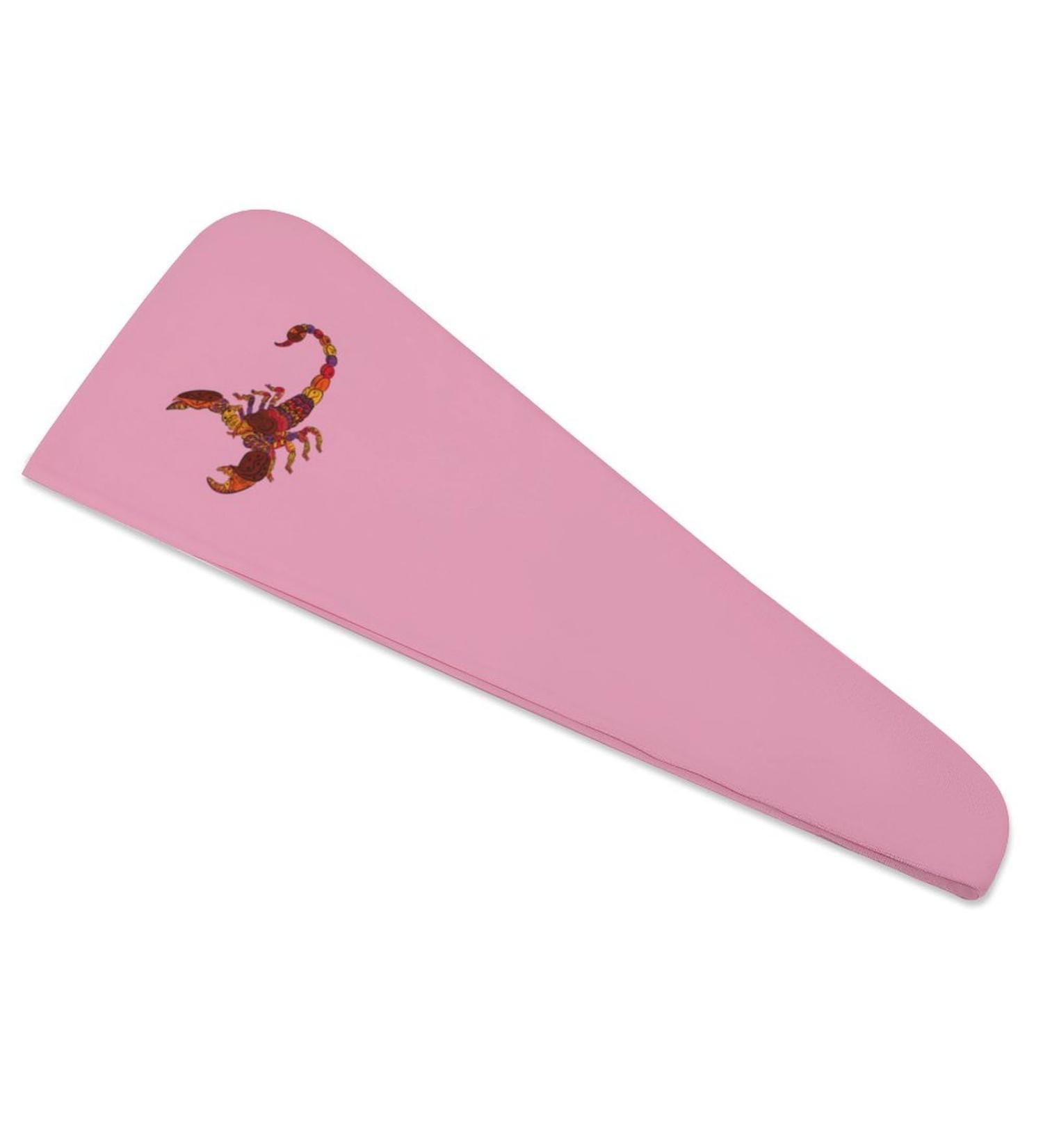 Red Scorpio Zodiac Microfiber Hair Towel Wrap for Women | 10"x26" Super Absorbent Hair Turban with Button - International Shipping - Buy Online on GoSupps.com