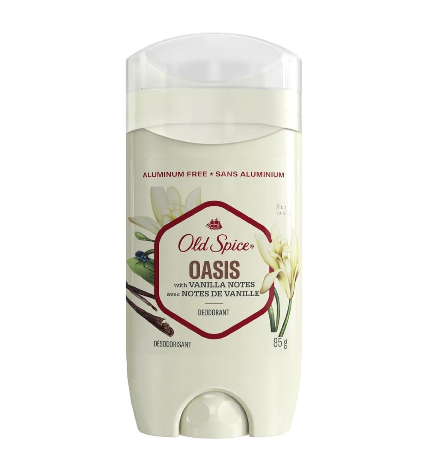 Old Spice Men's Deodorant Aluminum-Free Oasis with Vanilla Notes 85g Oasis with Vanilla 1 count (Pack of 1) - Buy Online on GoSupps.com