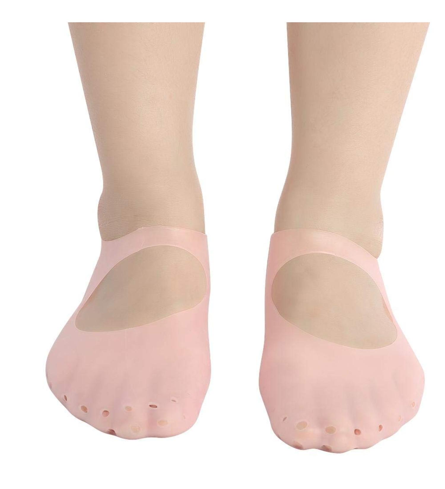 Brrnoo Silicone Socks for Feet Protection - Crack Resistant Pink M 1 Pair | International Shipping Available - Buy Online on GoSupps.com