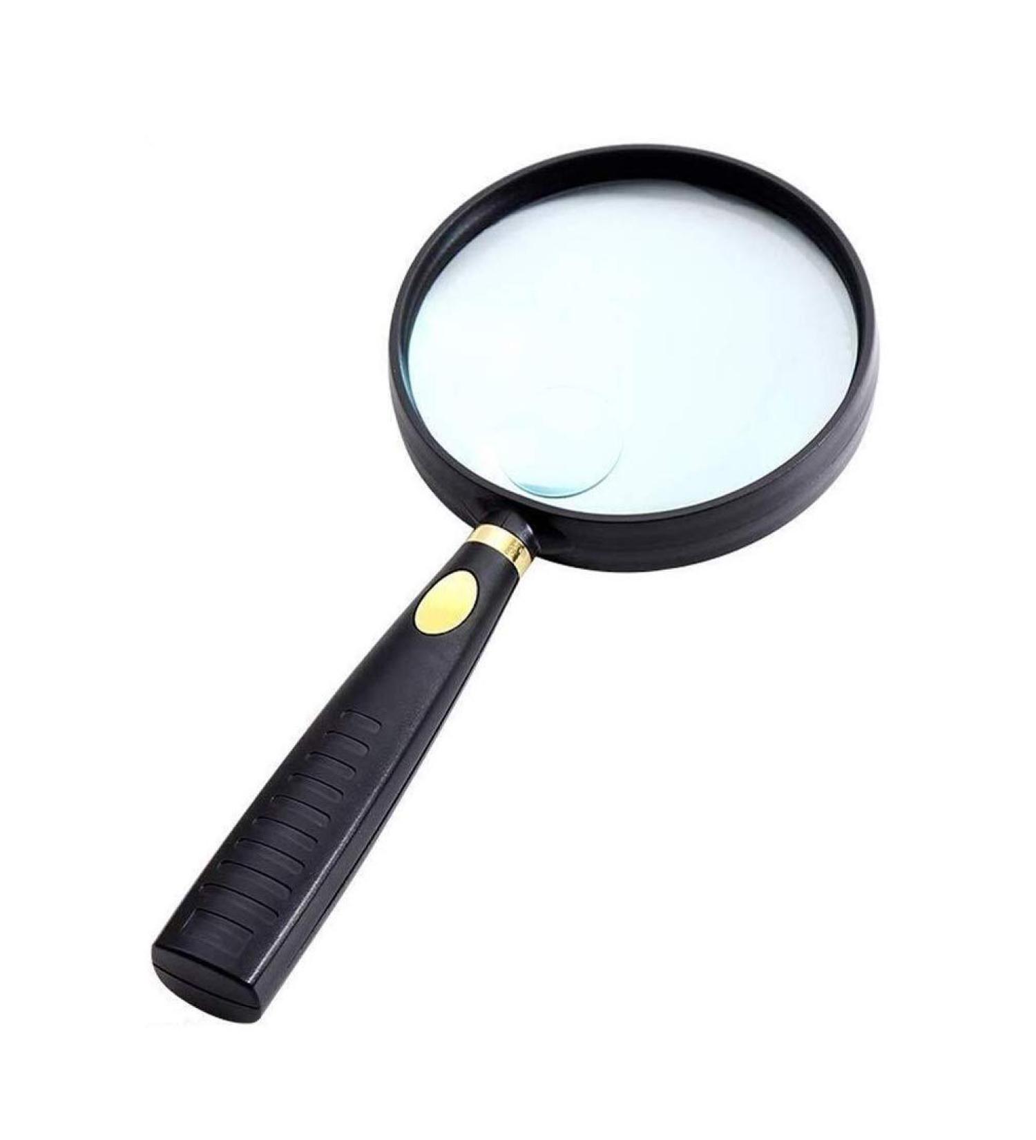 Magnifying Glasses Educational Hobby Magnifiers Handheld Magnifying Glass for The Elderly Hd High-Power Optical Lens Reading 90Mm Large Lens Containing Fluffy Mirror Bag and Wipe Comfortable - Buy Online on GoSupps.com