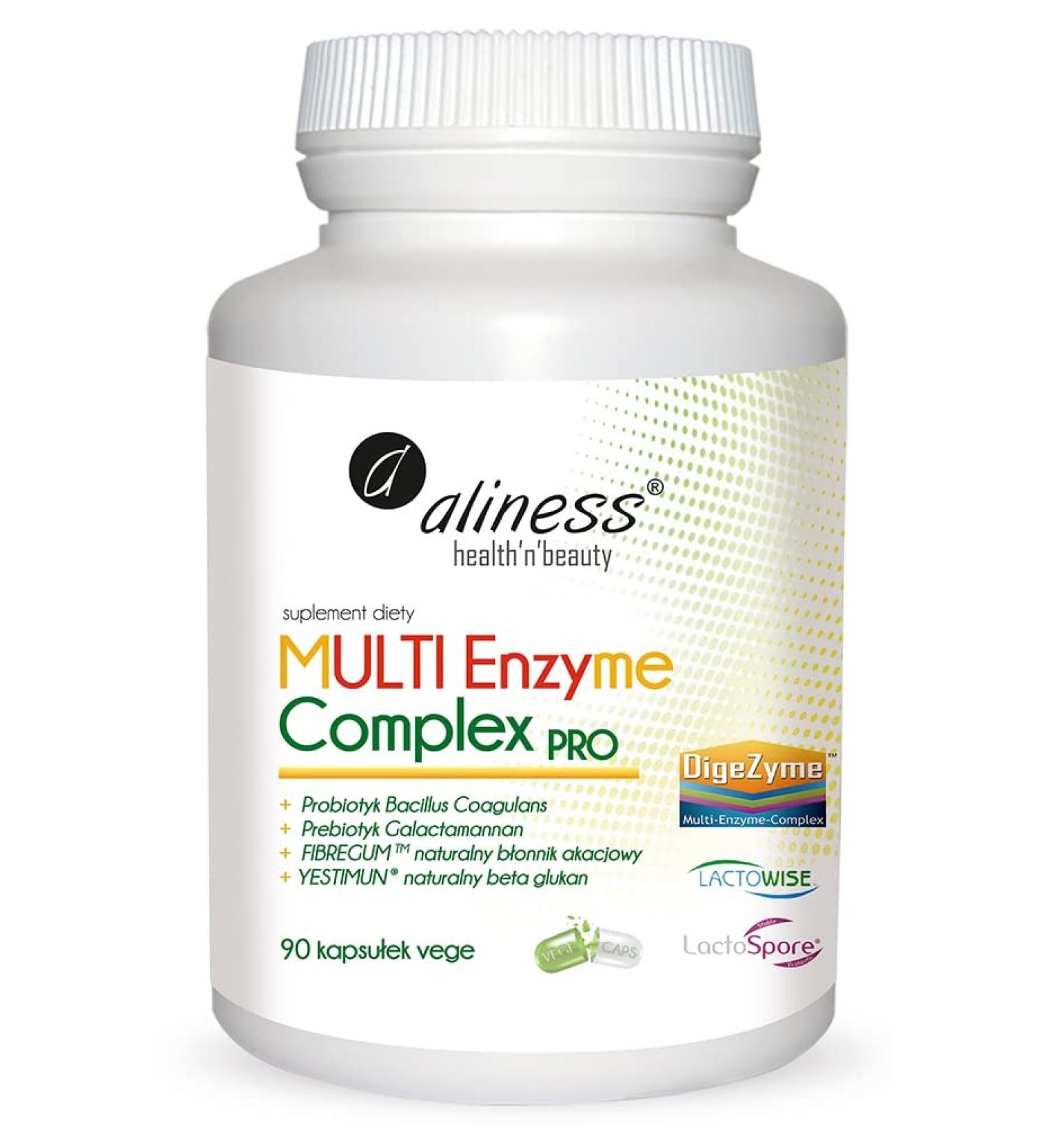 Aliness Aliness Multi Enzyme Complex Pro Digestive Enzymes 90 Vegetable Capsules
