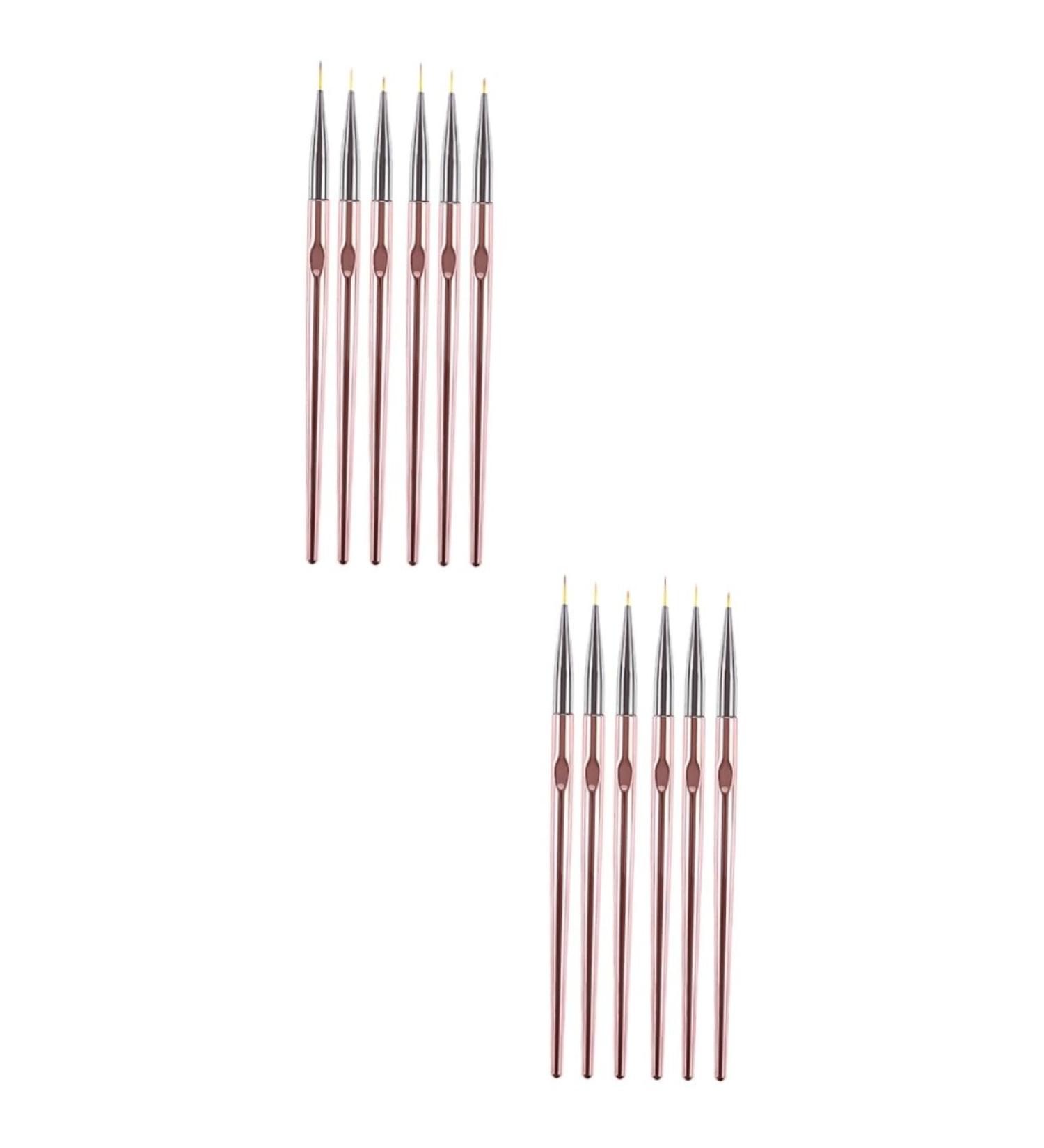 FOMIYES 4 Sets Nail Brush Kit Nail Art Liner Brush Painting Nail Art Poly Striping Brushes Japanese-style Nail Art Liner Drawing Brushes Non-slip Nail Art Pens Hook Line Manicure Pink - Buy Online on GoSupps.com