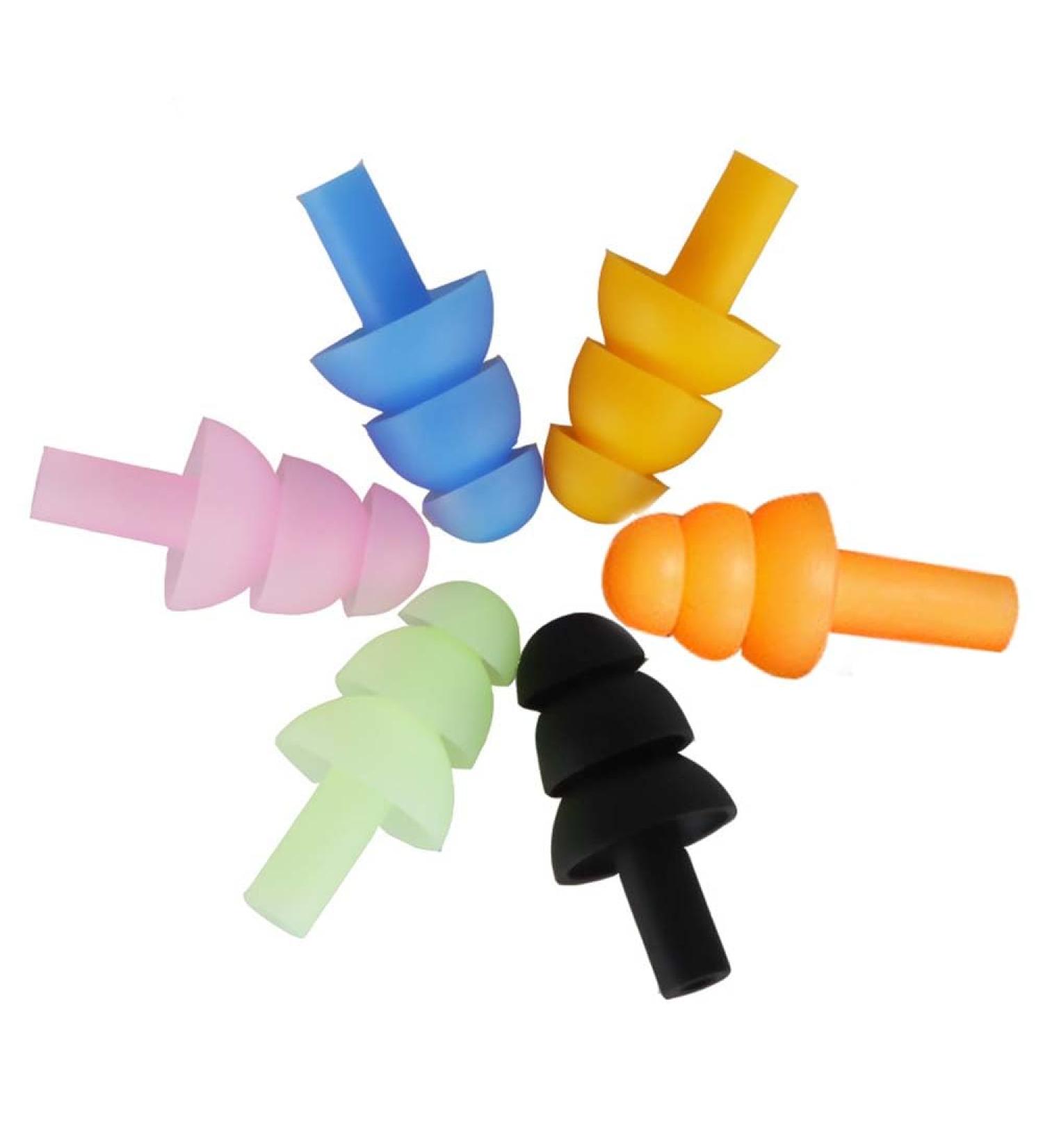 Silicone Ear Plugs for Sleeping - 20 Pairs Reusable Noise Cancelling Earplugs in 6 Colors for Concerts Snoring Travel & Noisy Environments - Buy Online on GoSupps.com
