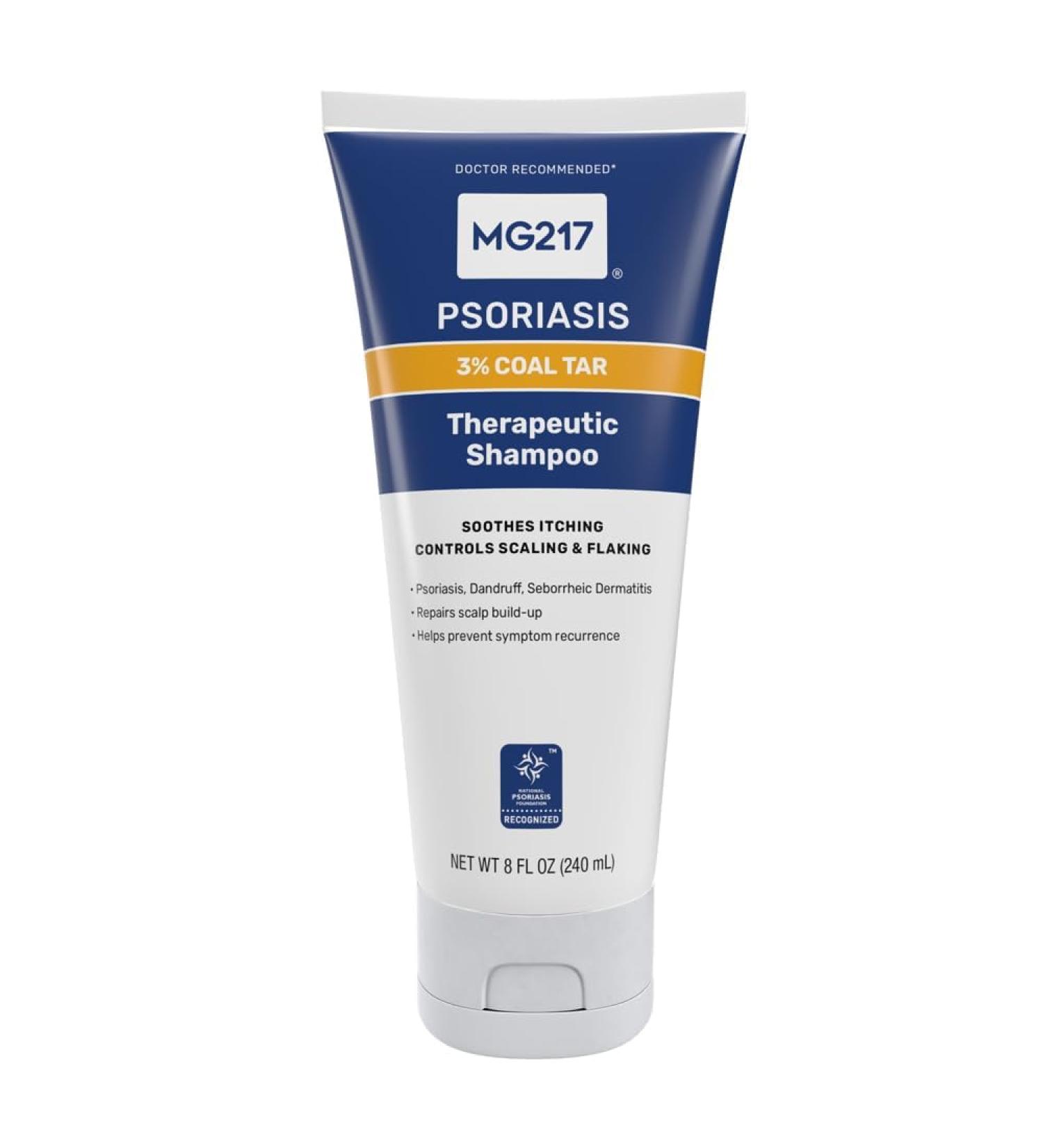 MG217 Psoriasis Shampoo - Medicated Coal Tar Formula 8oz | Soothe Scalp & Treat Psoriasis - International Shipping - Buy Online on GoSupps.com