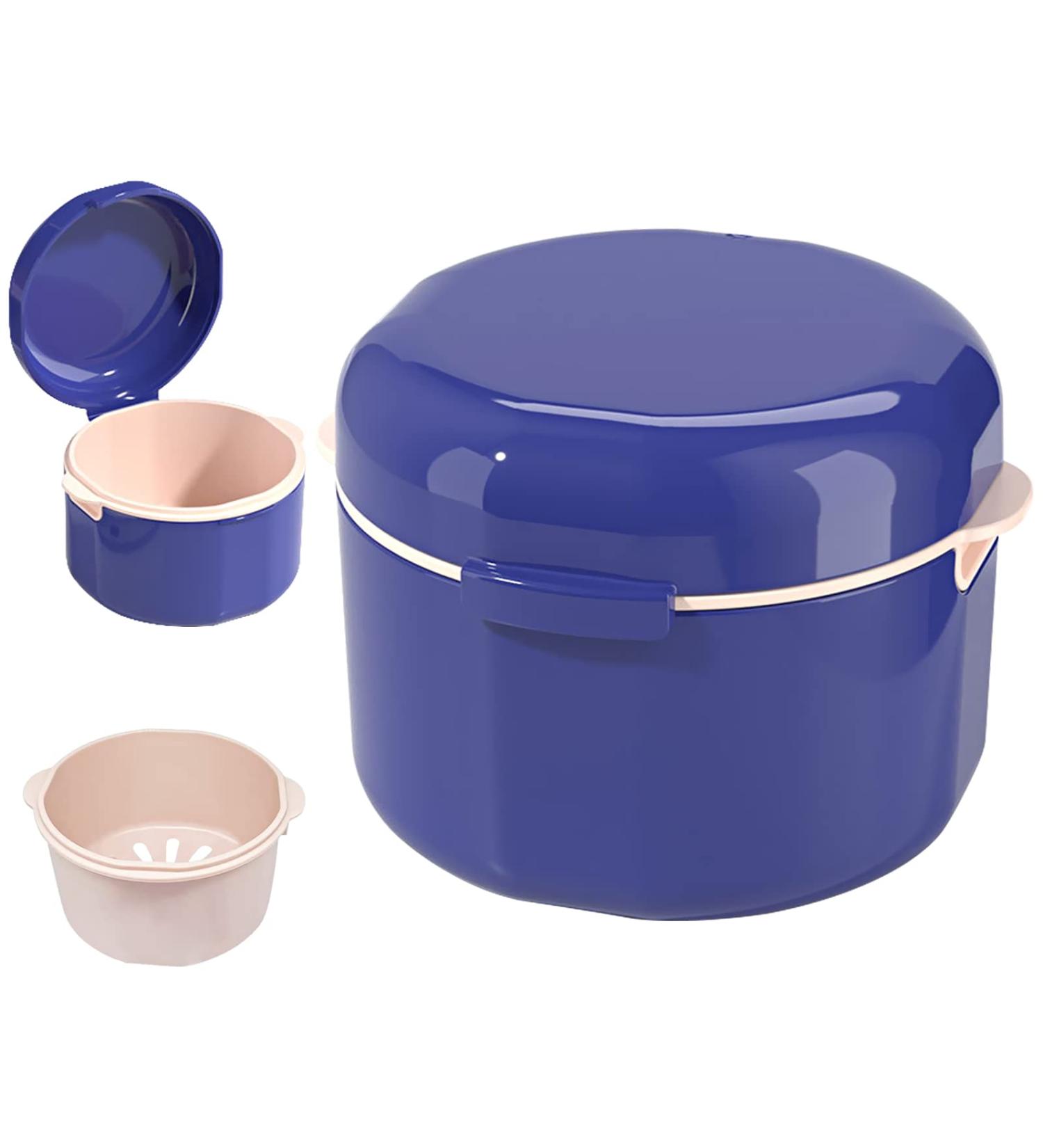 Buy GMedHC Portable Prosthetic Dinner Cover & Invisible Dental Storage Box - Double Layer Hollow Drain for Orthodontic Brackets | International Shipping Available - Buy Online on GoSupps.com