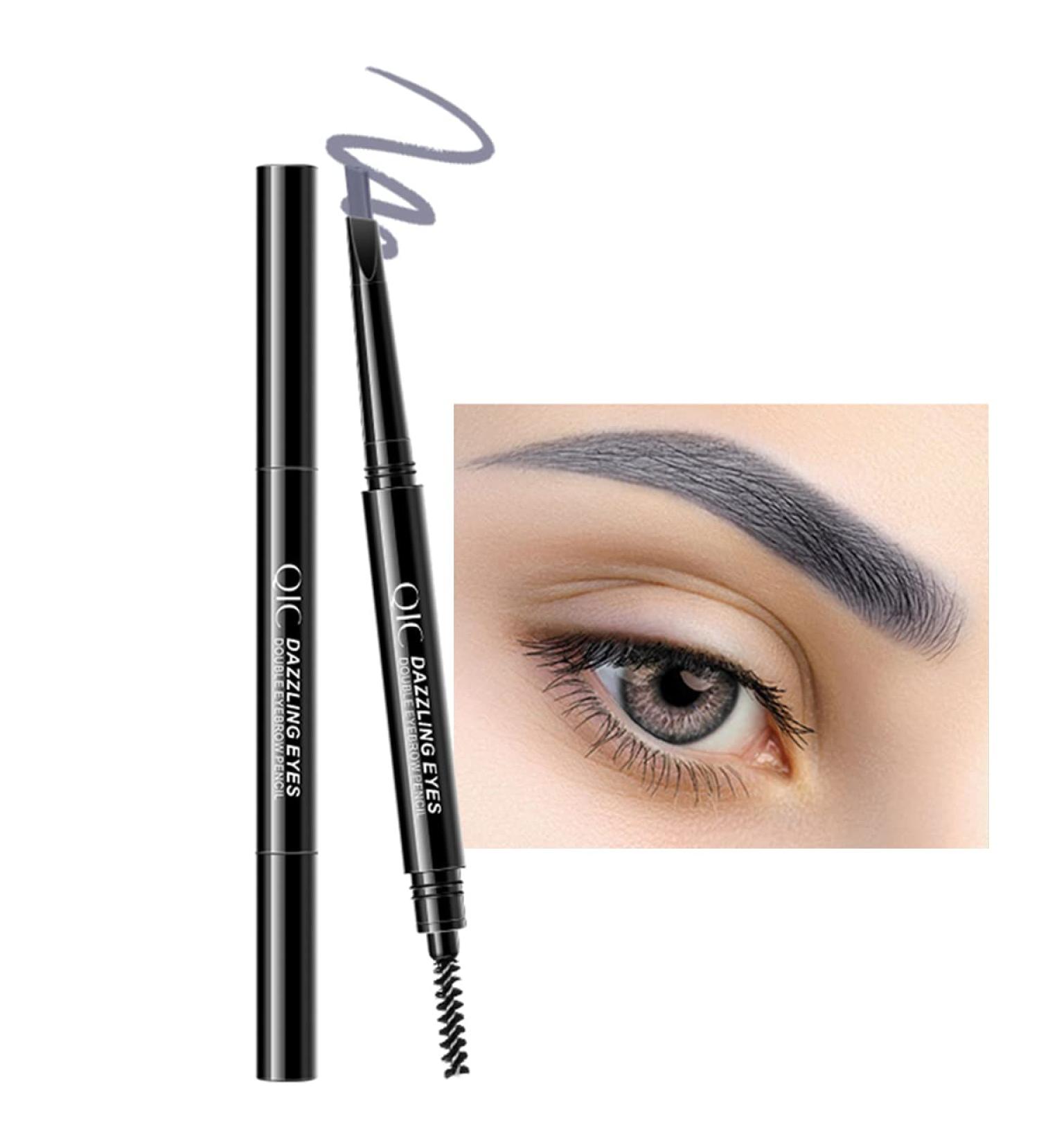 Natural Gray Eyebrow Pencil with Brush | Long-Lasting & Easy Makeup Tool - Buy Online on GoSupps.com
