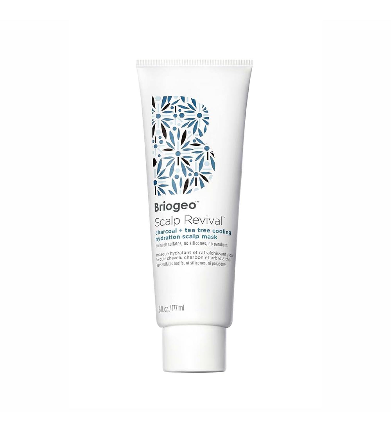 Briogeo Scalp Revival Charcoal + Tea Tree Cooling Scalp Mask - Hydrating Treatment for Dry, Itchy Scalp | 177ml - Buy Online on GoSupps.com