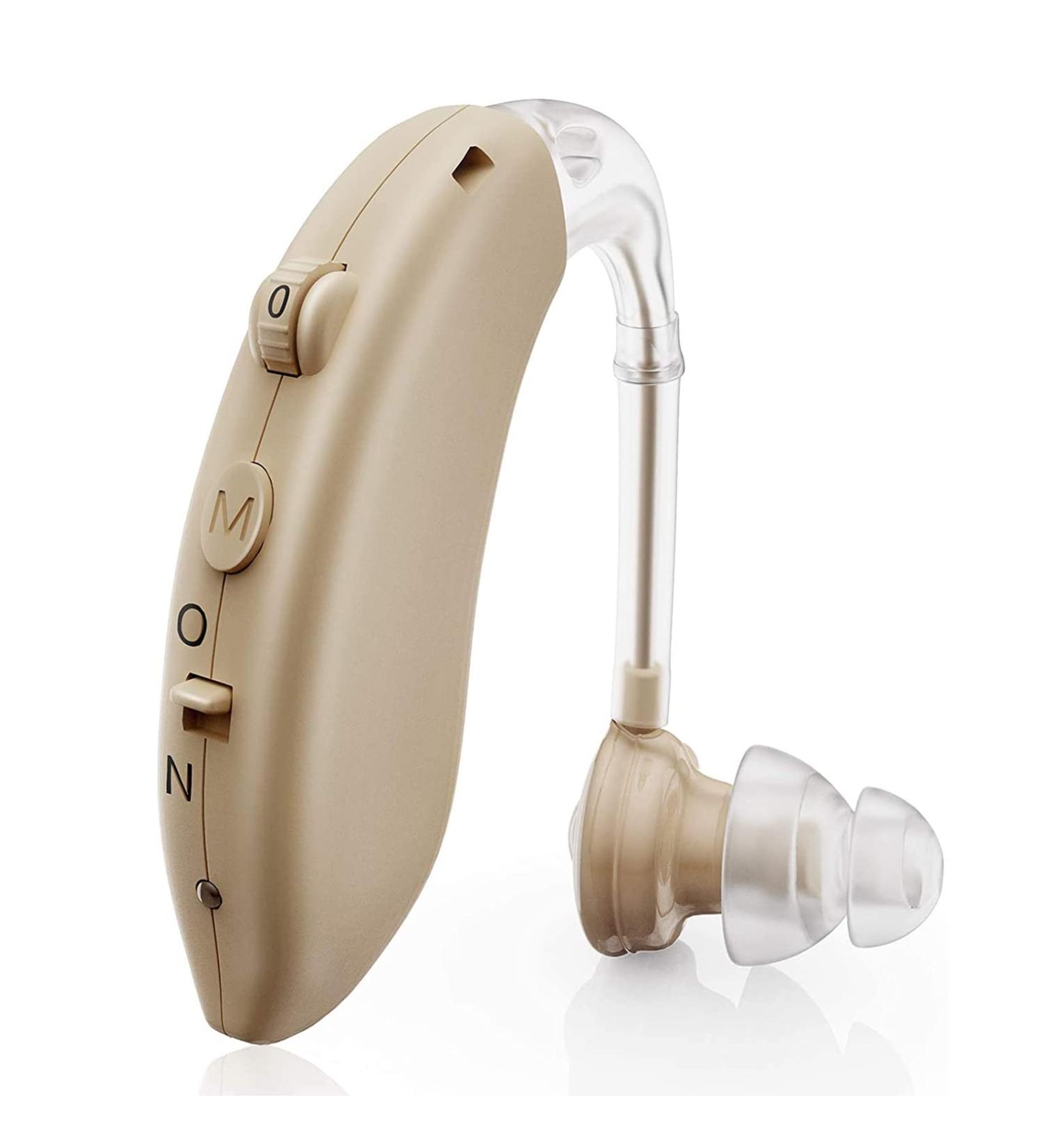 Rechargeable Hearing Aid for Seniors - Noise Cancelling Digital Amplifier for Adults with Volume Control - Flesh - Buy Online on GoSupps.com