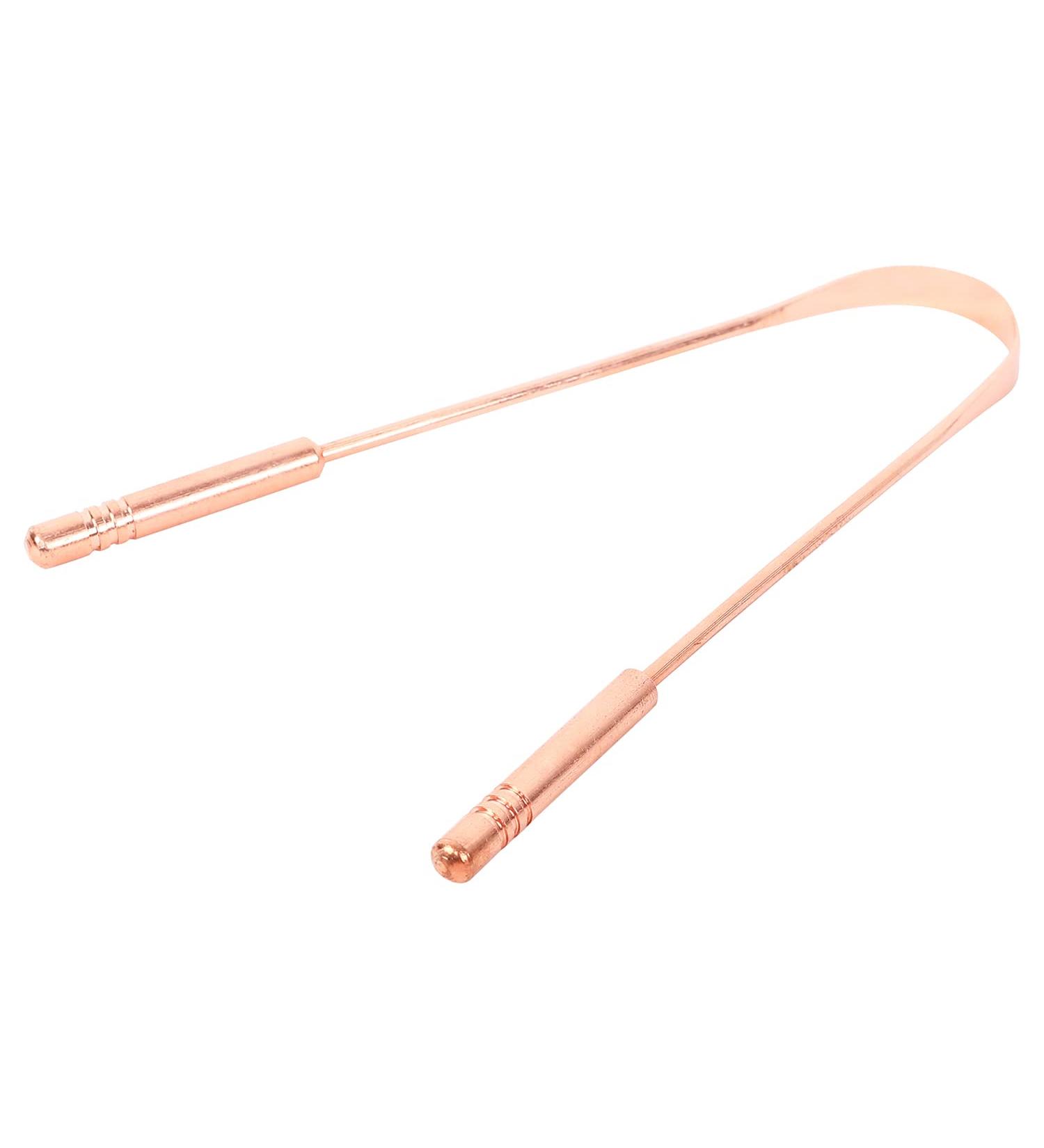 Set of 2 Copper Tongue Scrapers for Adults - Easy to Use 100% Ayurvedic Cleaner for Best Oral Care - Buy Online on GoSupps.com