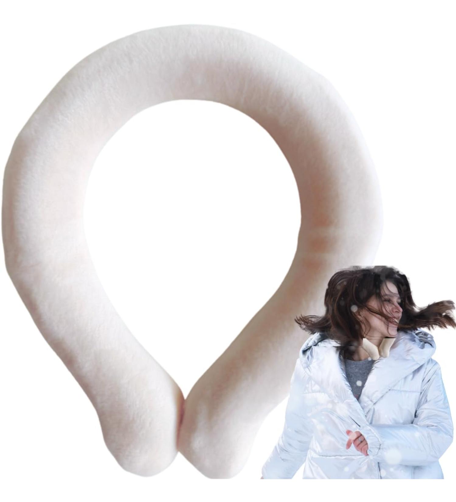 Portable Heating Neck Wrap | Reusable Cold Weather Pillow | Unisex White Heating Hose - Buy Online on GoSupps.com