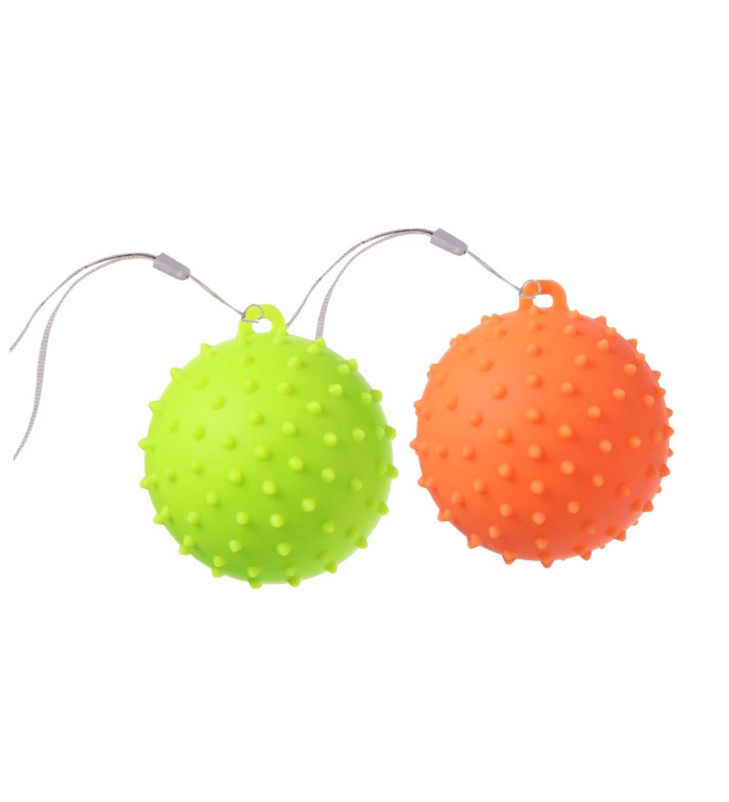 Frcolor Professional Hand Massage Balls - 2 Pack Portable Finger Strength Training & Grip Coach - Medium Green Round Massage Balls for Strengthening & Relaxation - Buy Online on GoSupps.com