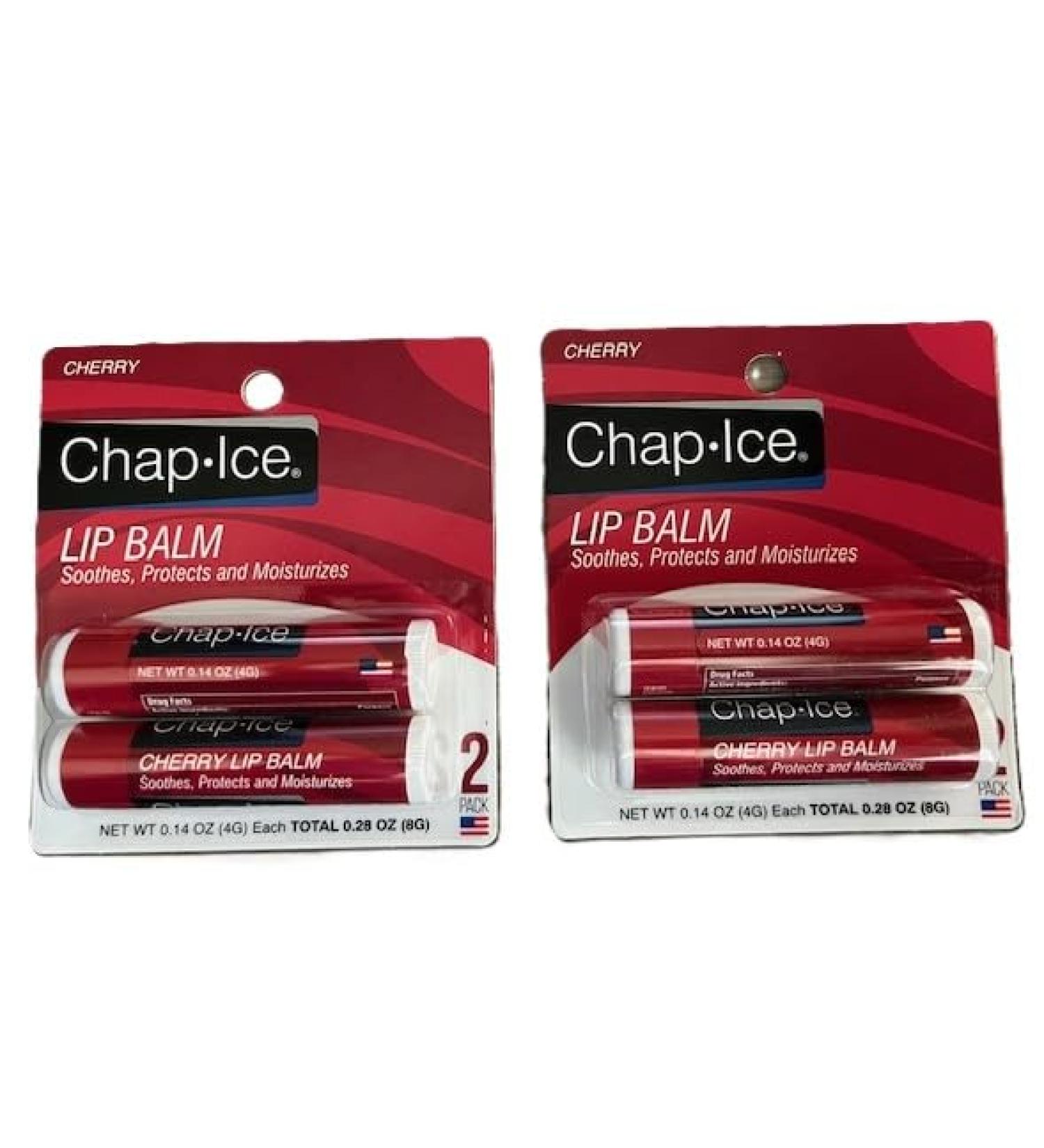 Cherry Lip Balm Soothes Protects and Moisturizes Chapped Lip Protection Lip Moisturizer 0.14 oz 2-Pack