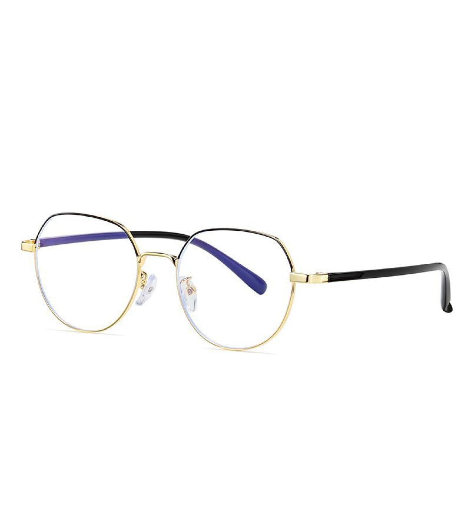 SERONI Blue Light Blocking Glasses for Men & Women | Anti-UV Round Metal Frame | 50mm for Computer & Reading - Buy Online on GoSupps.com