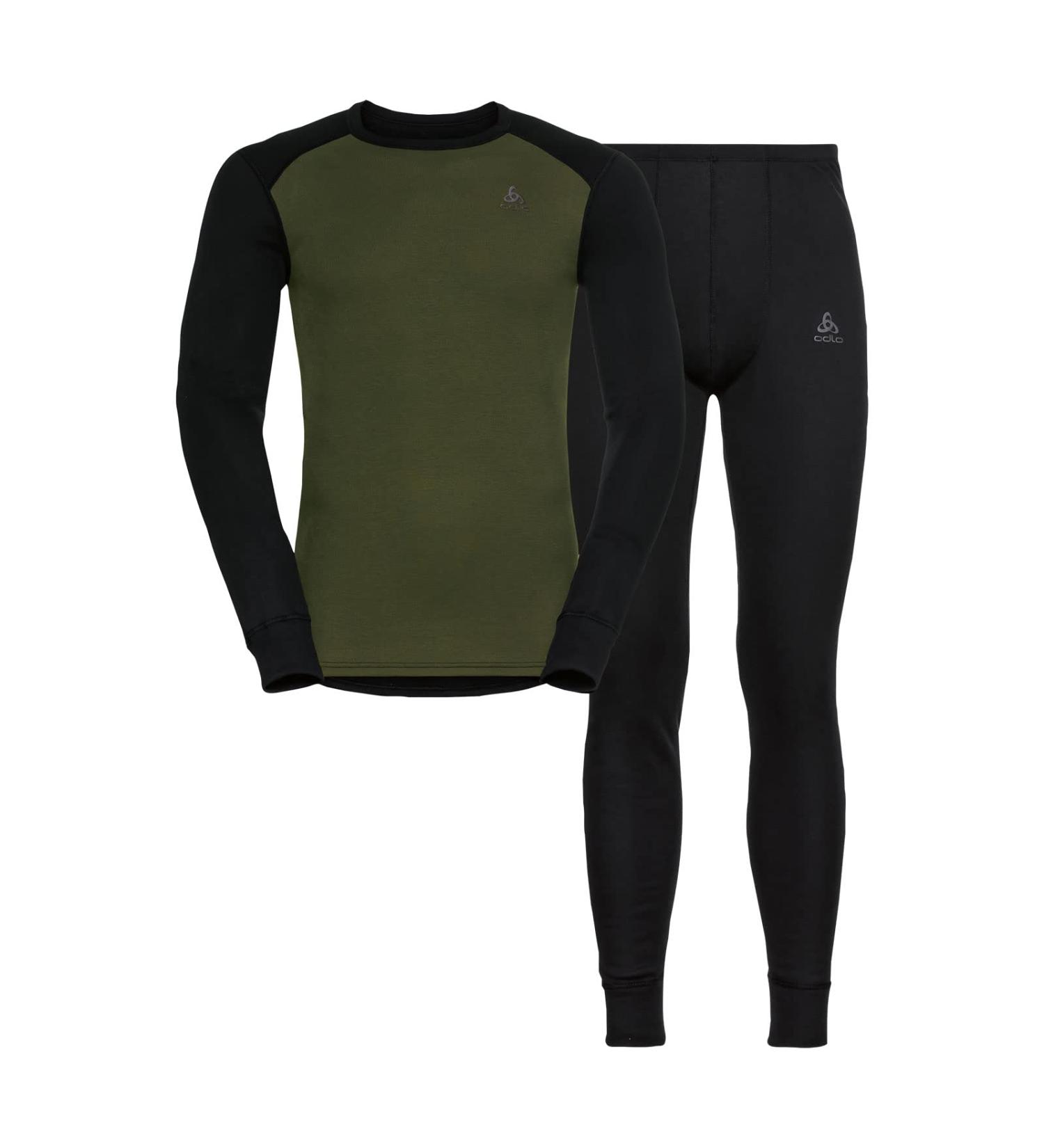 Odlo Men's Active Warm Eco Functional Underwear Set XXL - Black & Deep Depths | International Shipping Available - Buy Online on GoSupps.com