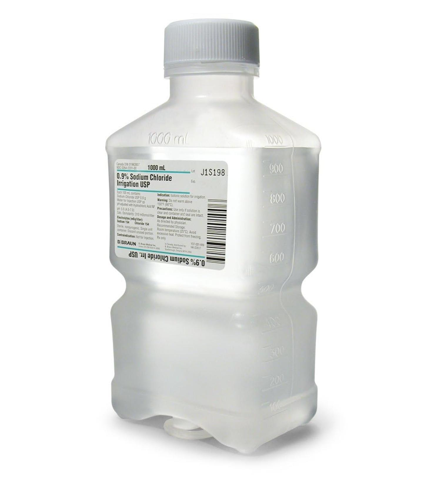 Normal Saline 0.9% Sodium Chloride USP 1000ml
