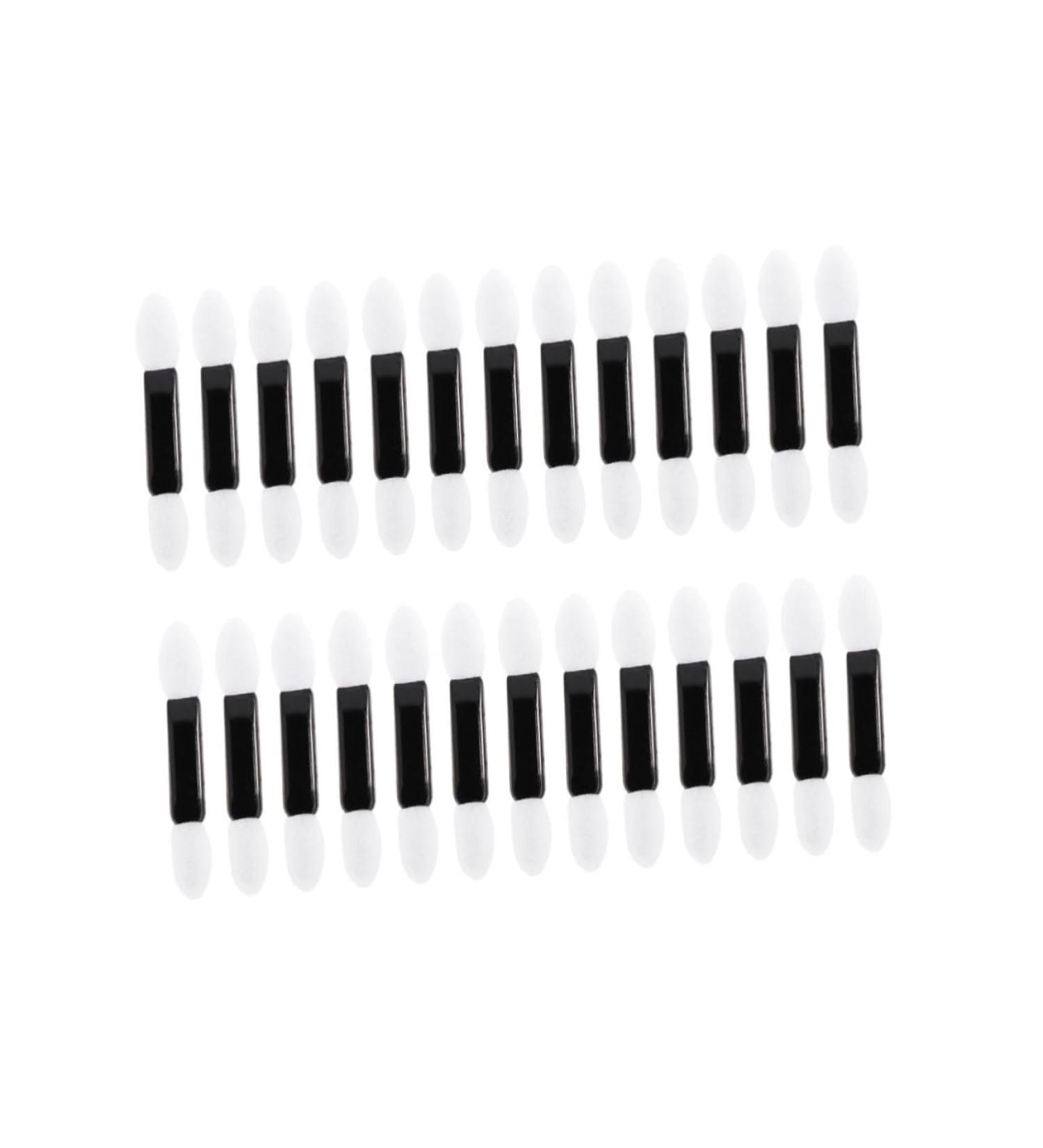 100PCS Travel Makeup Brush Set - Dual Head Eyeshadow & Lipstick Applicators - Miss Pointy M White - Buy Online on GoSupps.com