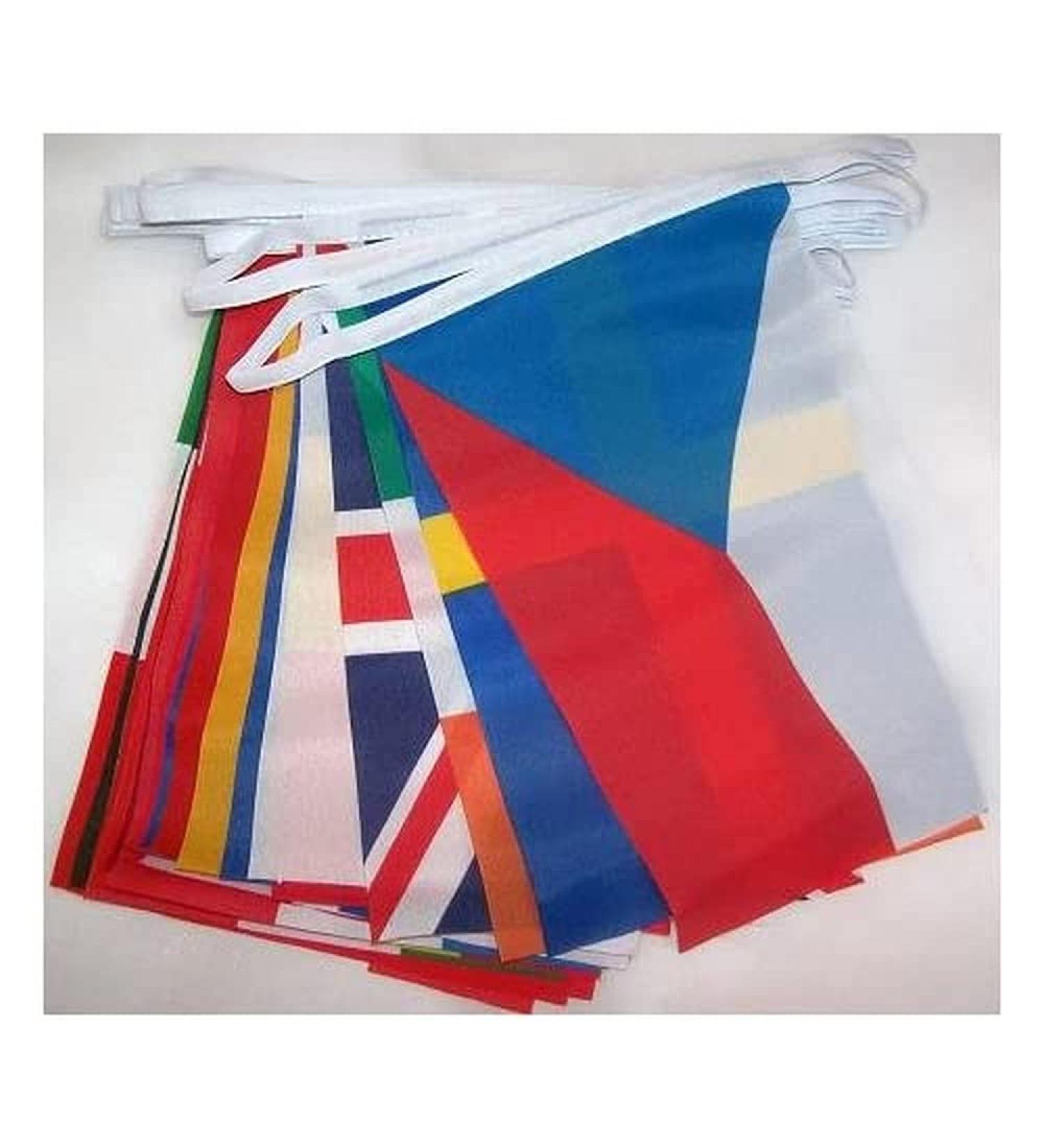 AZ flag flag chain 28 countries of the European Union 6 meters with 28 flags 15x10cm Europe 28 nations garland flag chain 10 x 15 cm
