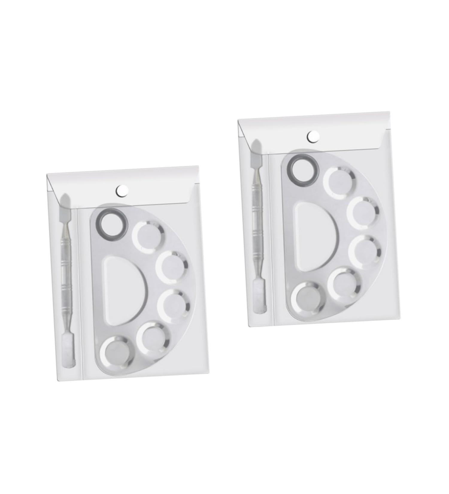 Shop 2 Sets Stainless Steel Makeup & Nail Art Palettes | International Shipping Available - Buy Online on GoSupps.com