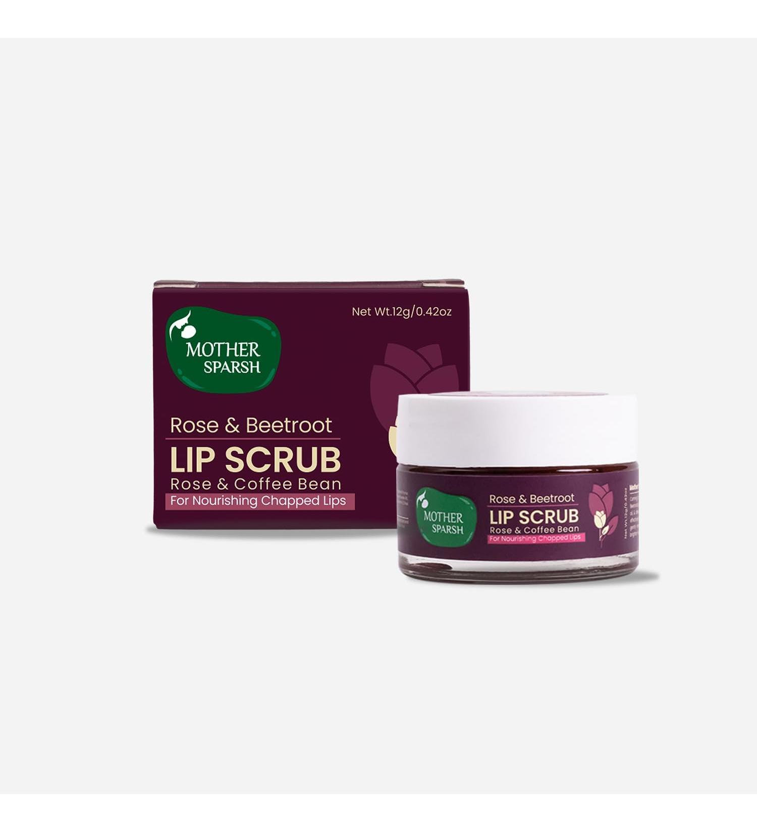 Rose & Beetroot Lip Lightening Scrub - Natural Remedy for Dark Lips & Pigmentation | 12gm - Buy Online on GoSupps.com