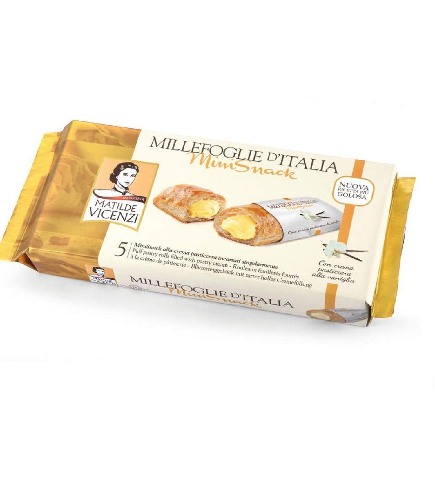 Matilde Vicenzi Matilde Vicenzi Millefoglie d'Italia Set of 12 mini cream leaf snacks with vanilla cream 125 g
