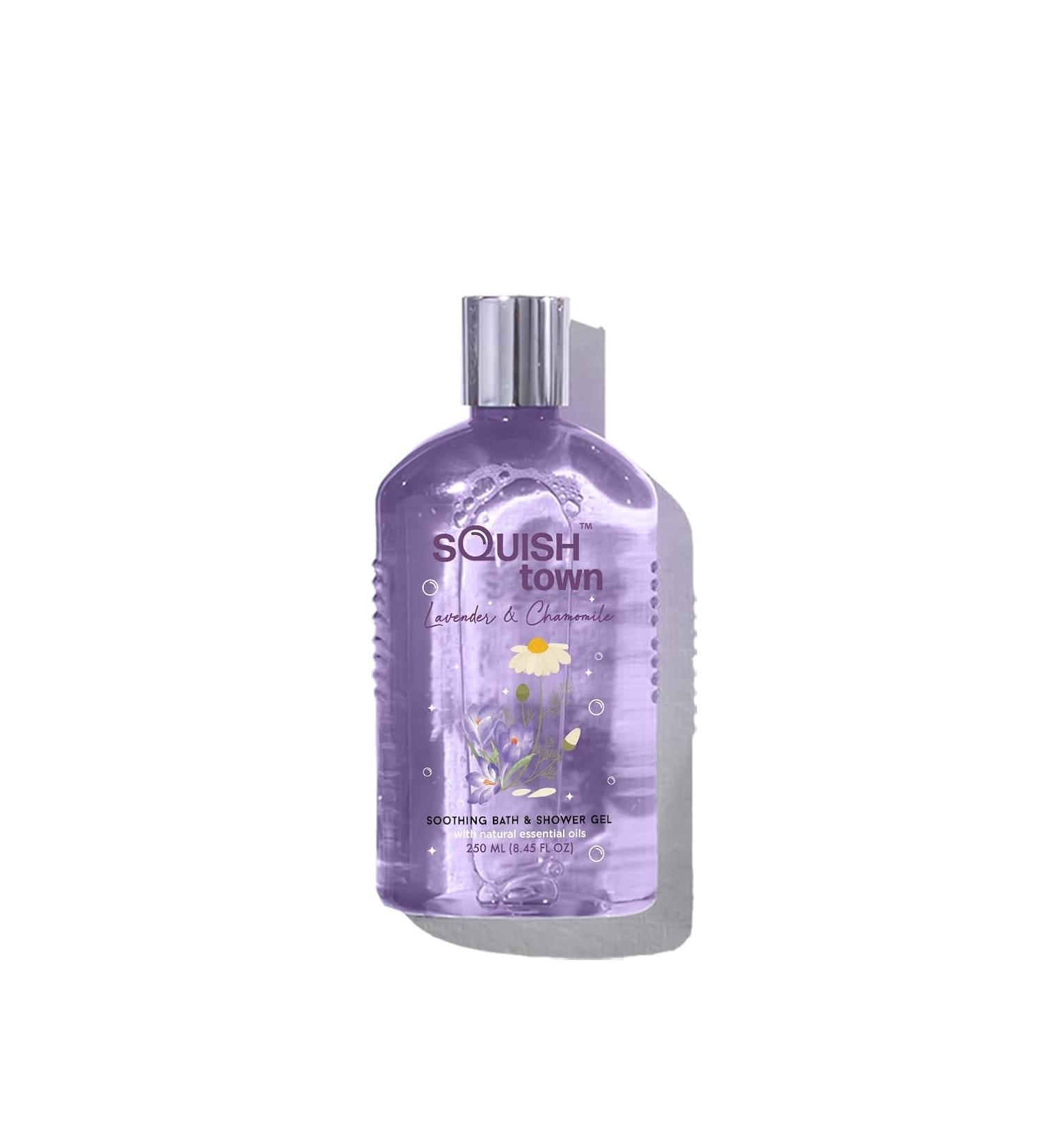 Buy Lavender & Chamomile Soothing Bath & Shower Gel - Luxury Vegan Aromatherapy | 100% Natural Essential Oils | 250ml for Men & Women - Paraben Free - Buy Online on GoSupps.com