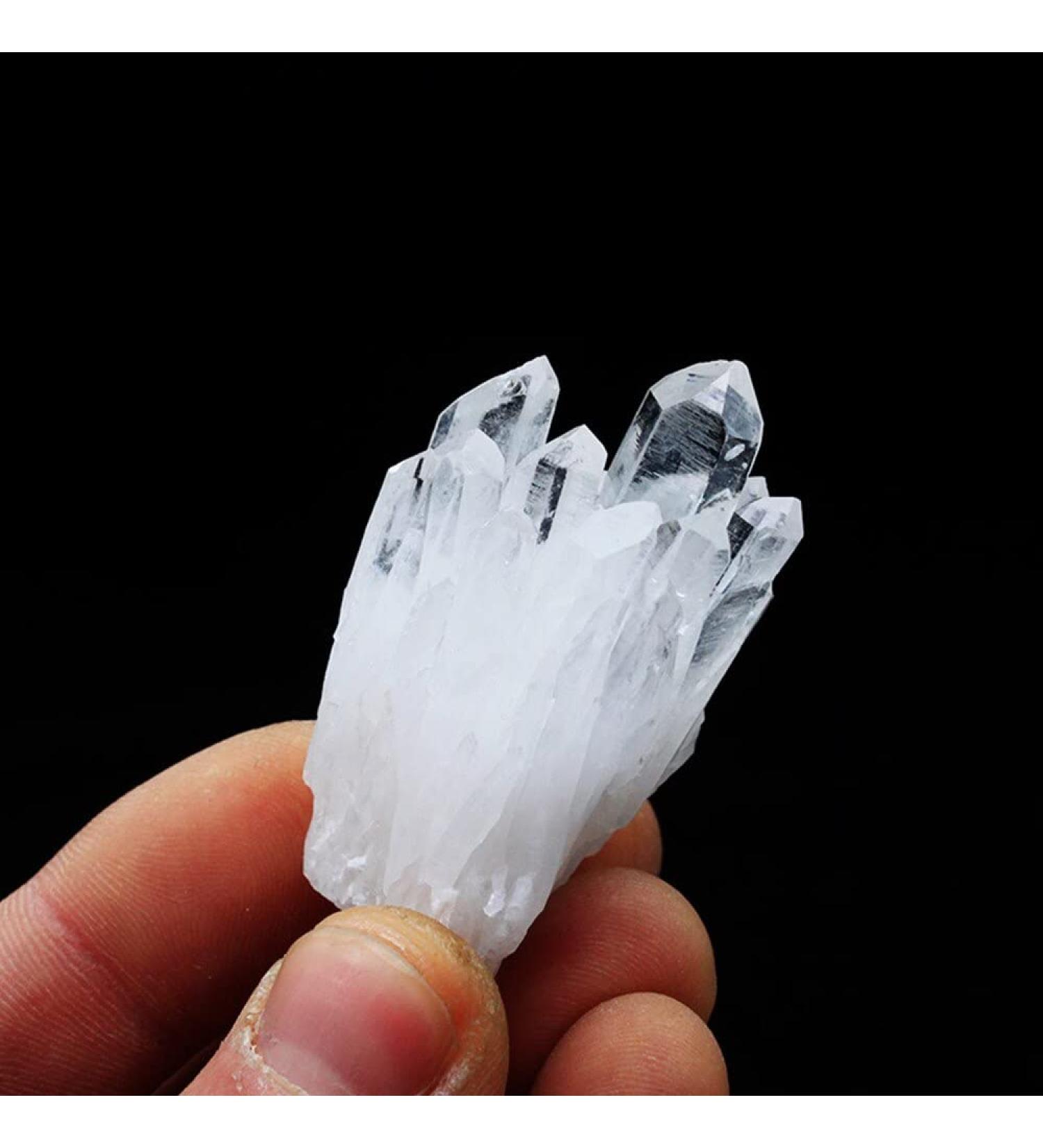 Natural Clear White Quartz Crystal Cluster Geode Gemstones Raw Specimen Home Decor ningxiao 2-3cm - Buy Online on GoSupps.com