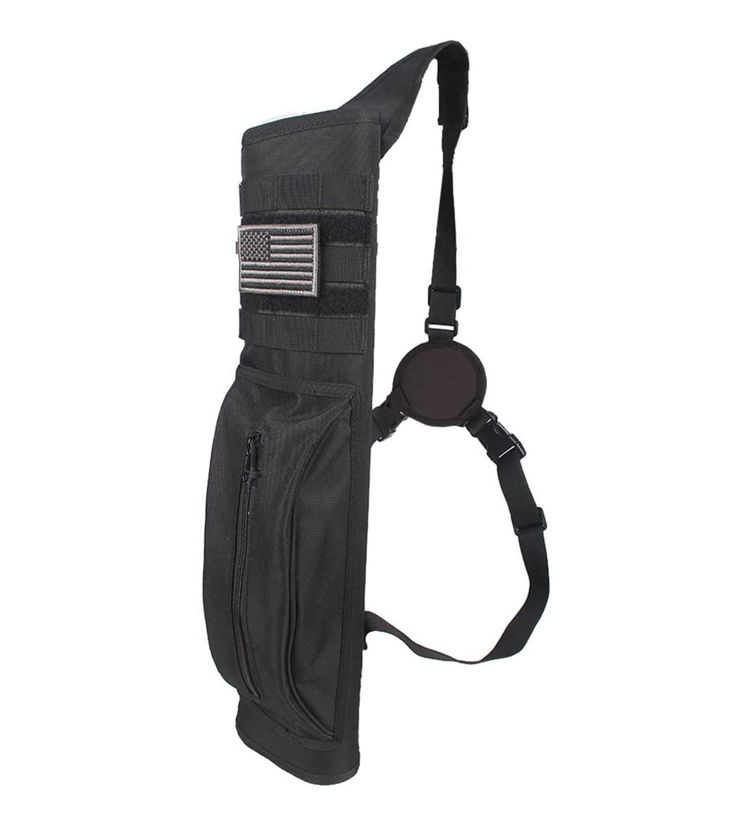 KRATARC Archery Multi-Function Back Arrow Quiver with Molle System Shoulder Arrows Holder Hanged Target Shooting Quiver for Arrows Black (For Right-handed) - Buy Online on GoSupps.com