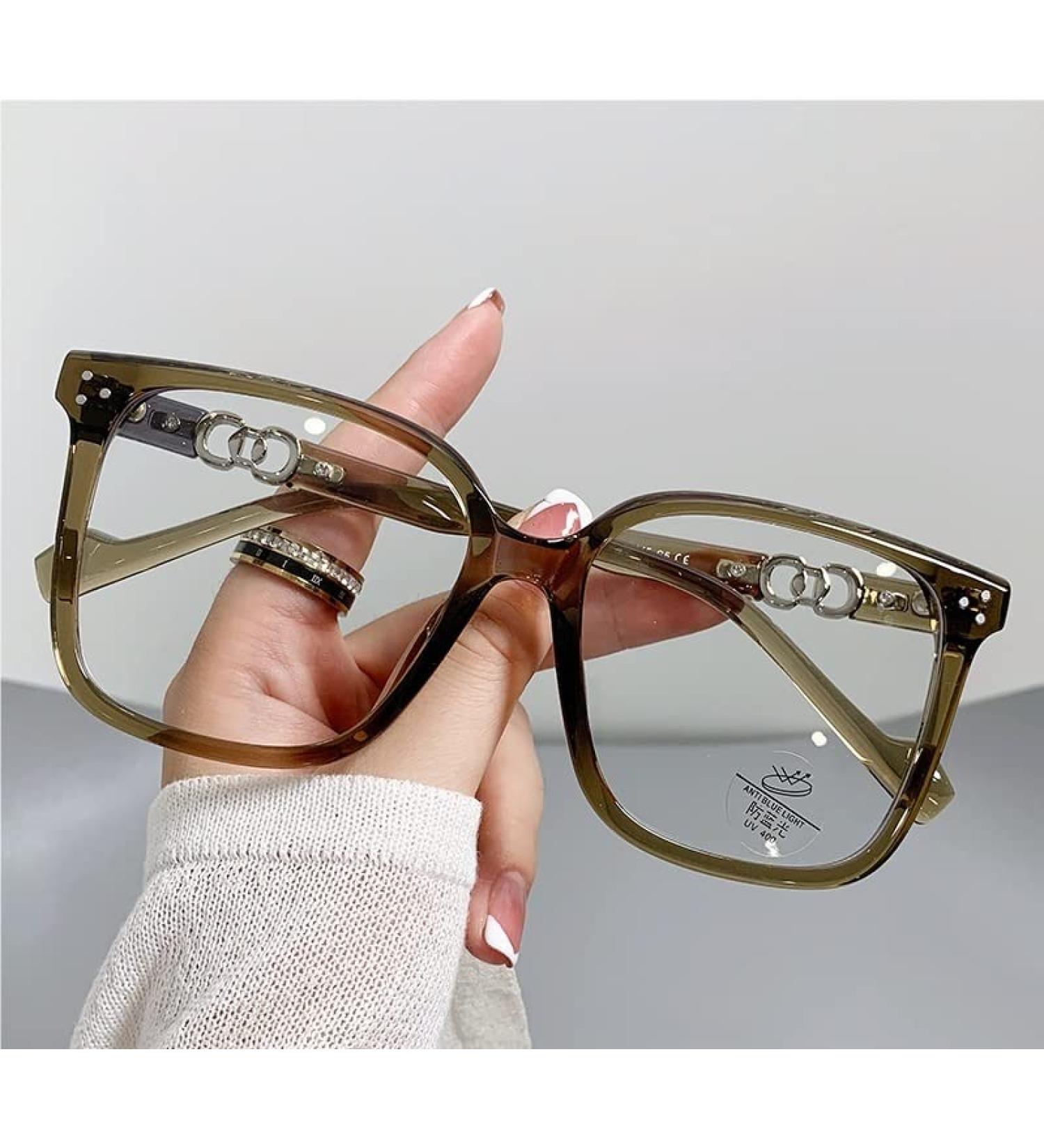 Buy Oversized Anti Glare Computer Readers - Blue Light Blocking Square Glasses +3.50 Green - International Shipping Available - Buy Online on GoSupps.com