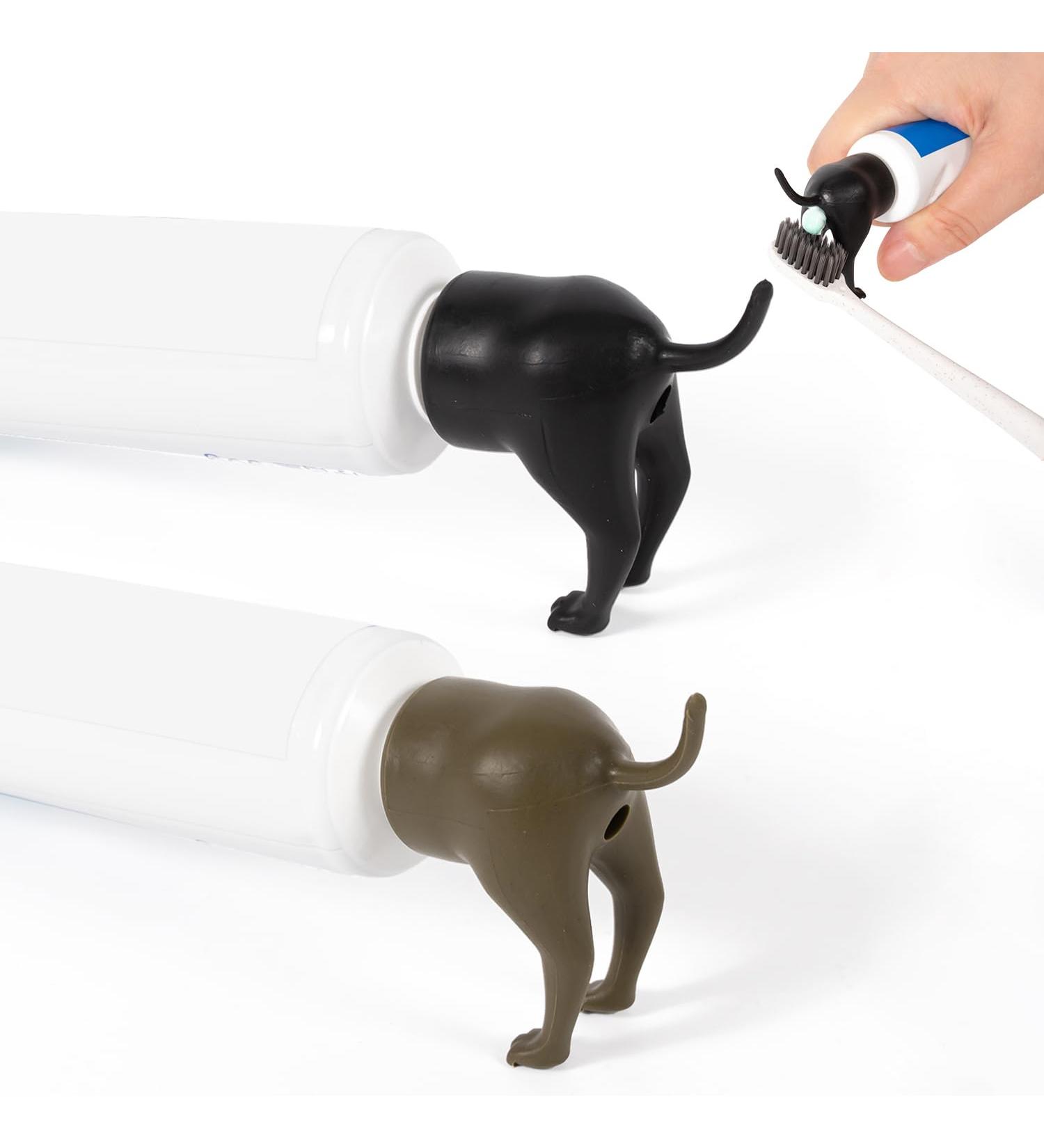 Pooping Dog Butt Toothpaste Topper 2 Pack Cartoon Dog Butt Toothpaste Dispenser for Kids and Adults Funny Toothpaste Cap Toothpaste Squeezer for Home Travel Daily Life Use (black-brown) - Buy Online on GoSupps.com