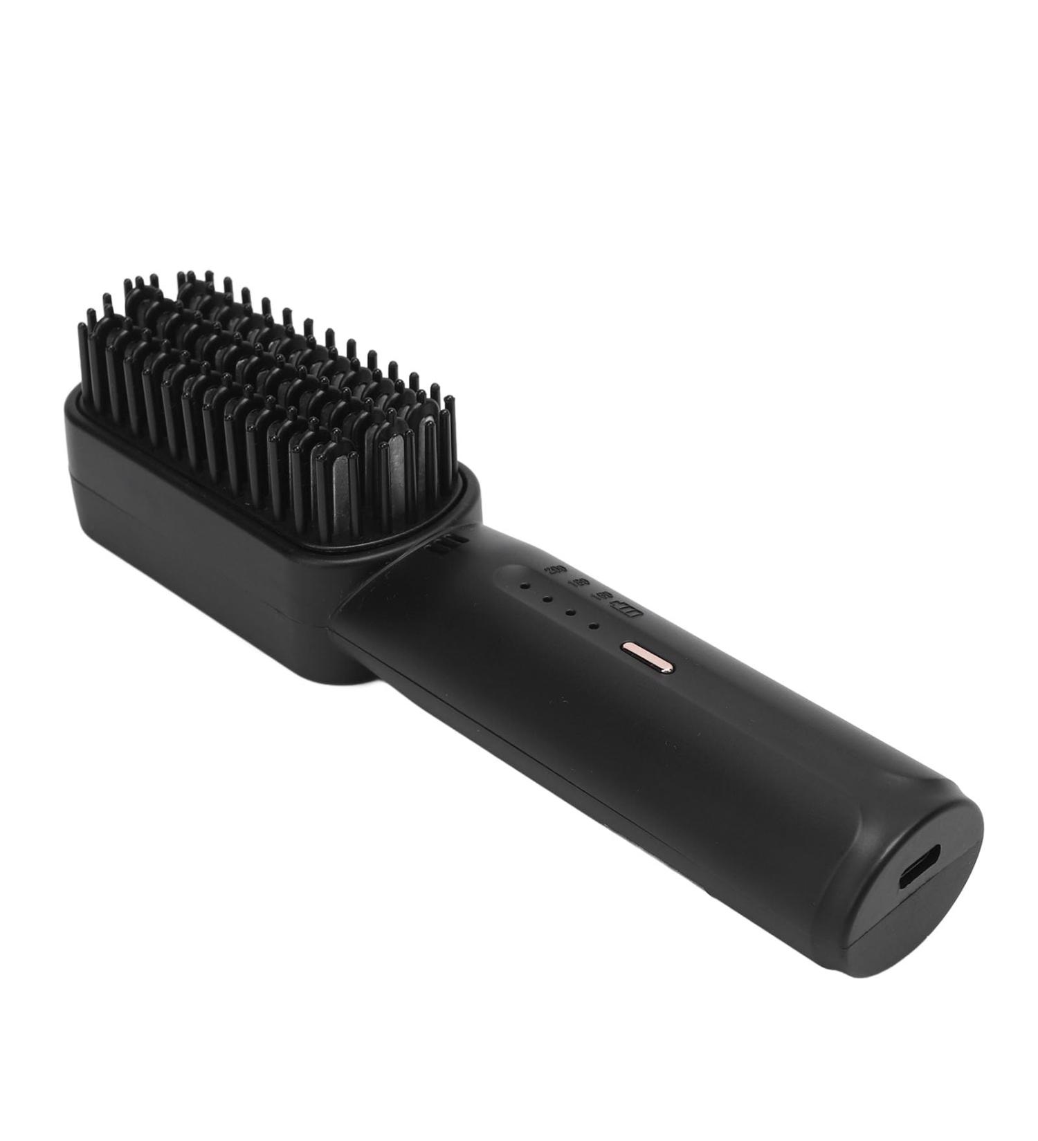 Focket Ionic Straightening Brush - Adjustable Temperature Hair Straightener for All Hair Types (Black) | Fast International Shipping - Buy Online on GoSupps.com