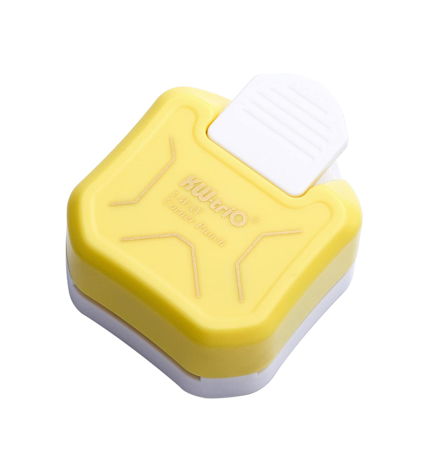 Zettokete Flat Angle Corner Punch 3 in 1 Corner Cutter Corner Rounder 5mm+10mm+15mm Cutting Length Craft Punch Paper Punch for Crafting Scrapbooking Supplies Gift Card Photo DIY Office & Home(Yellow) - Buy Online on GoSupps.com