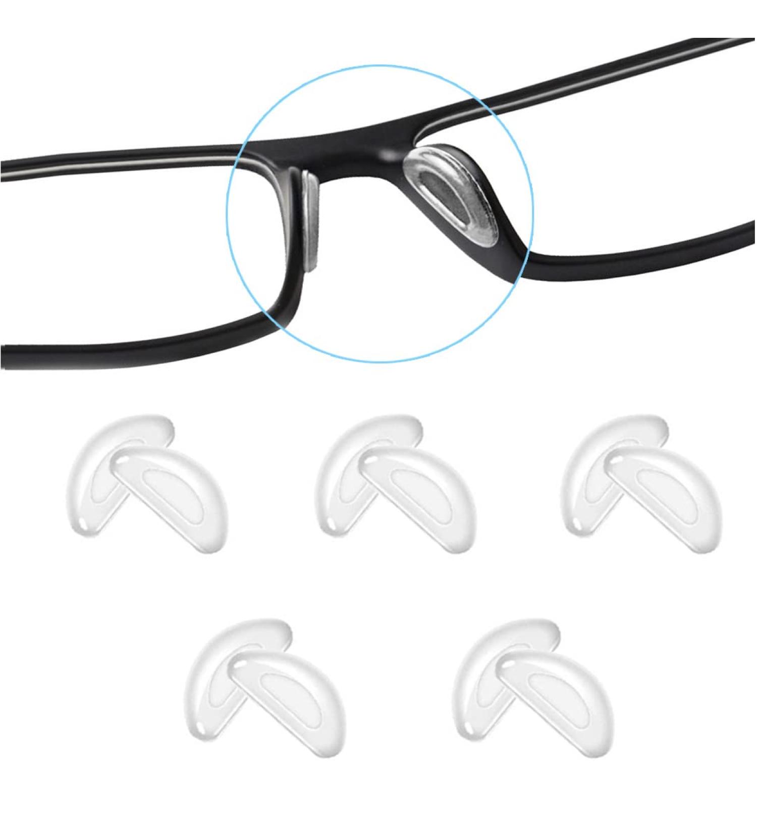 Festful Silicone Eyeglass Nose Pads - 5 Pairs Clear Anti-Slip Soft Nose Protectors - Buy Online on GoSupps.com