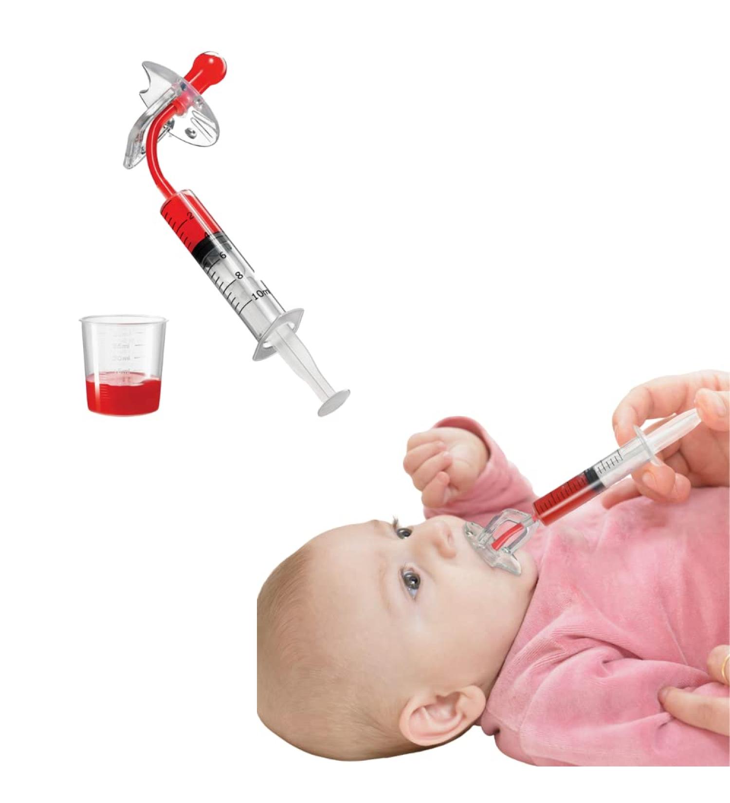 Baby Medicine Syringe Pacifier | Liquid Dispenser for Newborn & Infant | Oral Feeding Essentials (1 Pk) - Buy Online on GoSupps.com