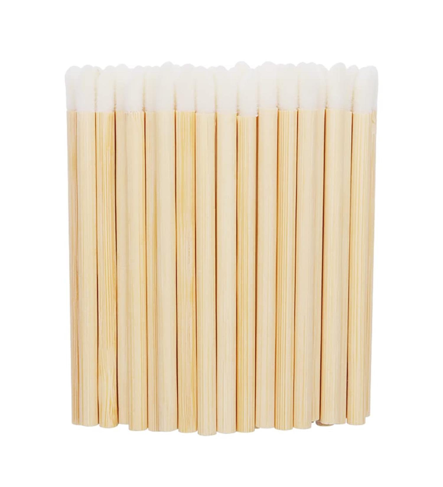 50 Pcs Lip Brushes - High-Quality Lip Gloss Wands & Lipstick Applicators | Makeup Tool with Wooden Handle | Perfect for Beauty Enthusiasts - Buy Online on GoSupps.com
