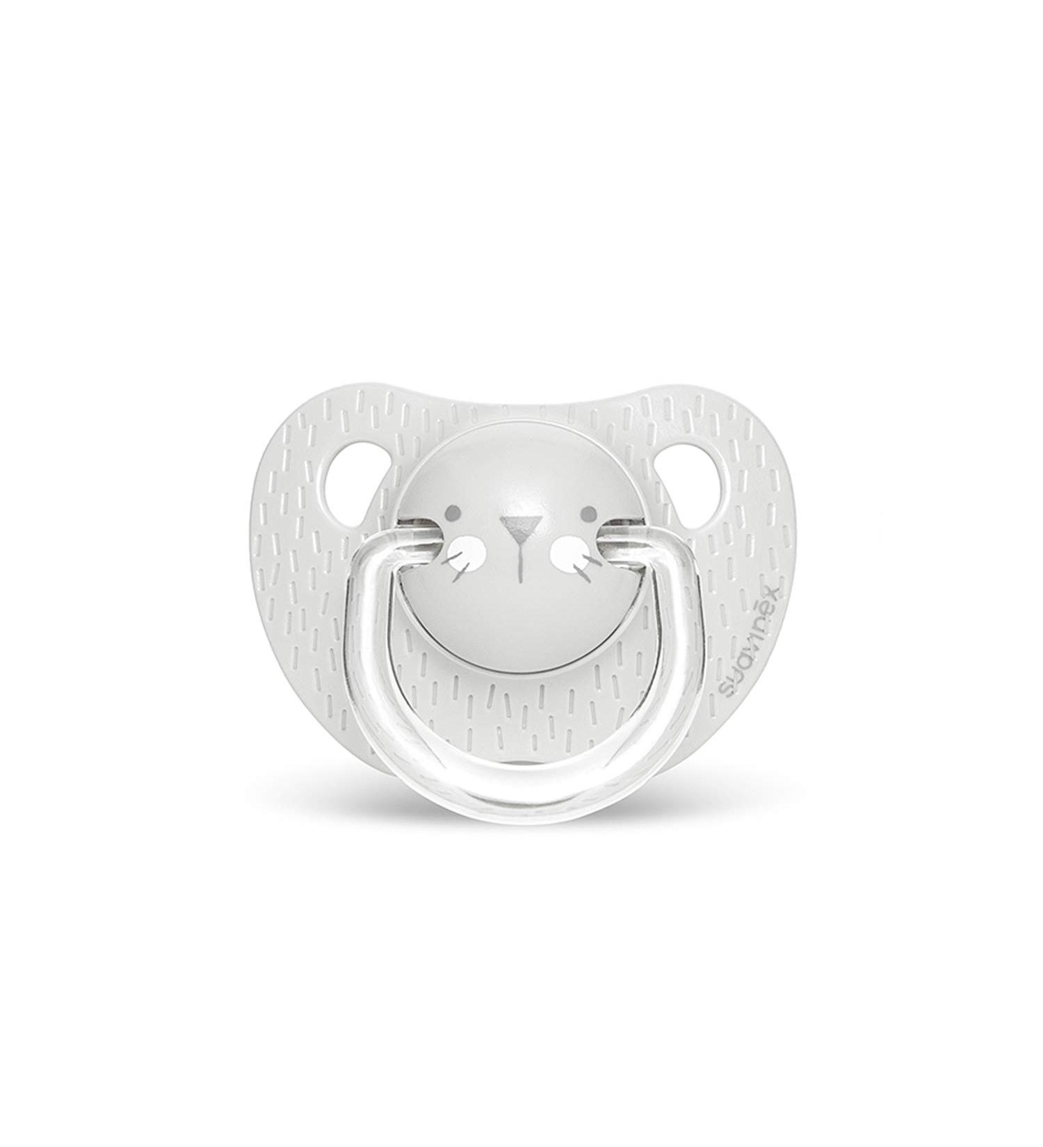 Suavinex Hygge Baby Pacifier - Whiskers 306578 | Anatomical Teat for 18 Months+ | Grey | International Shipping - Buy Online on GoSupps.com