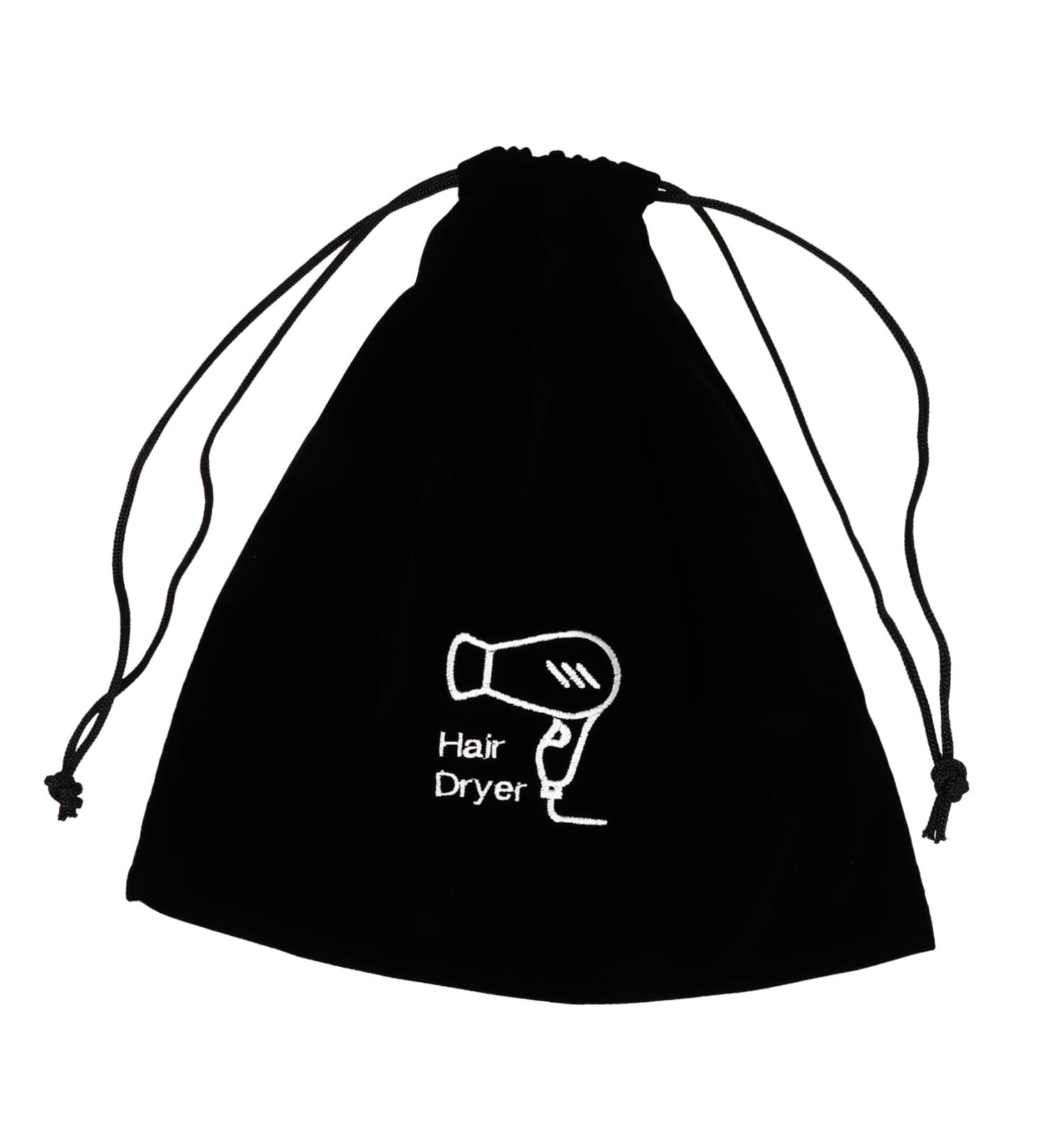 Mikinona 3 Pcs Hair Dryer Storage Bag Hair Straightener Bag Travel Hair Blow Bag Hair Dryer Bag Black Flannel - Buy Online on GoSupps.com