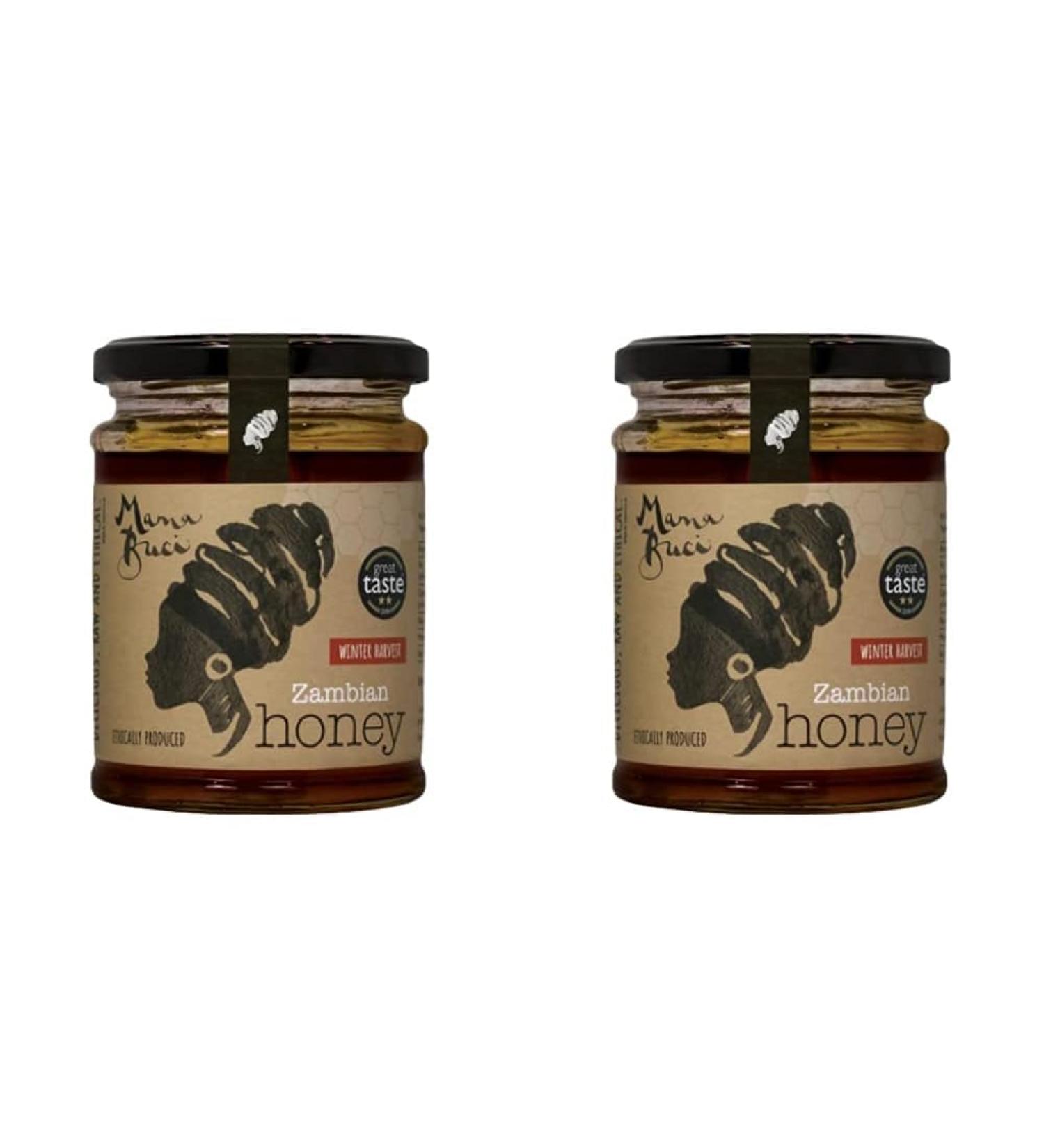 Mama Buci Top Bar Hive Zambian Pure Honey Ethically Produced Winter Harvest 340 g Dark (Pack of 2) - Buy Online on GoSupps.com