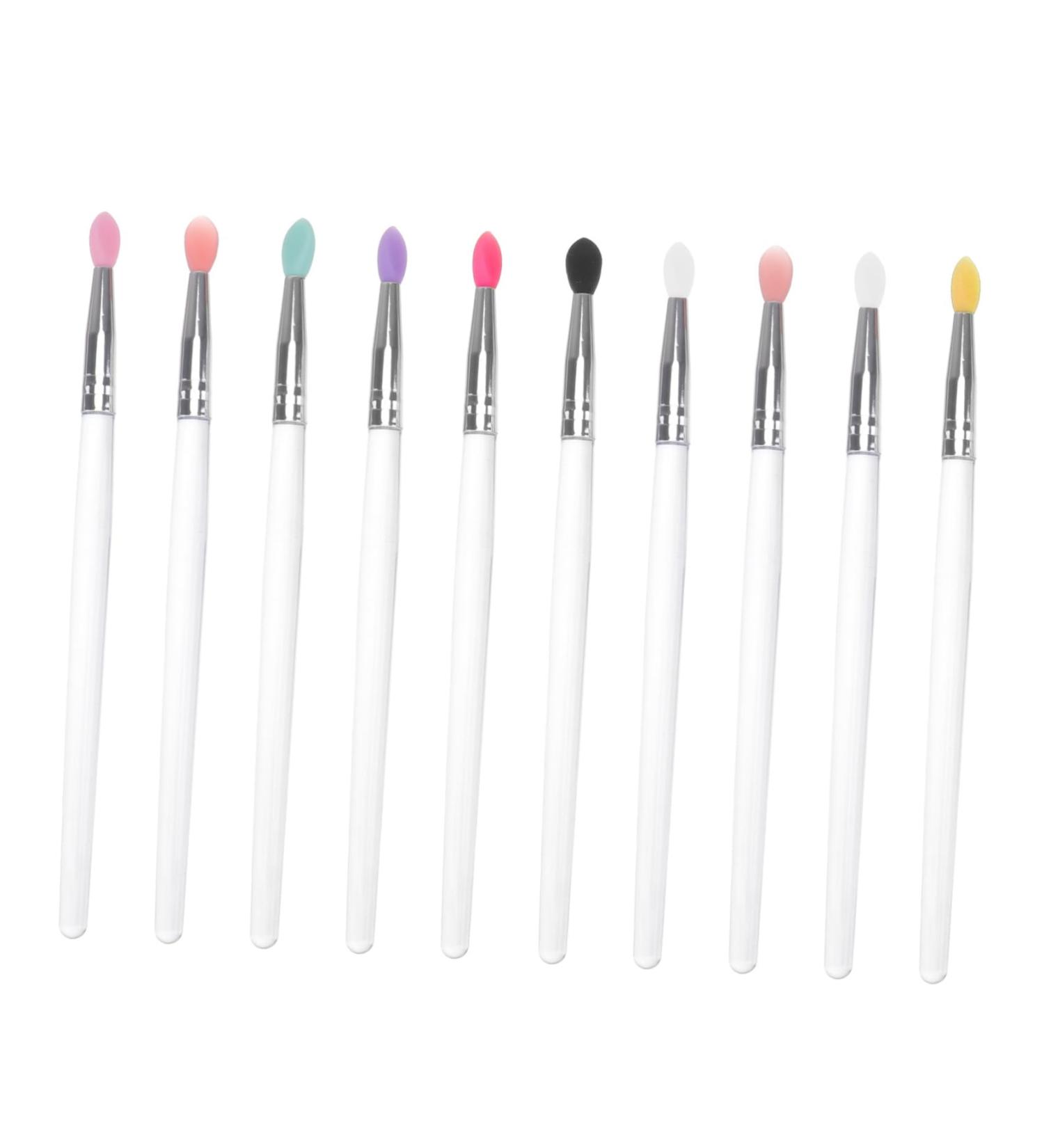 MUSISALY 10pcs Eye Shadow Brush Makeup Accessories Eye Smudge Brush Makeup Brush Face Wand Plastic Handle - Buy Online on GoSupps.com