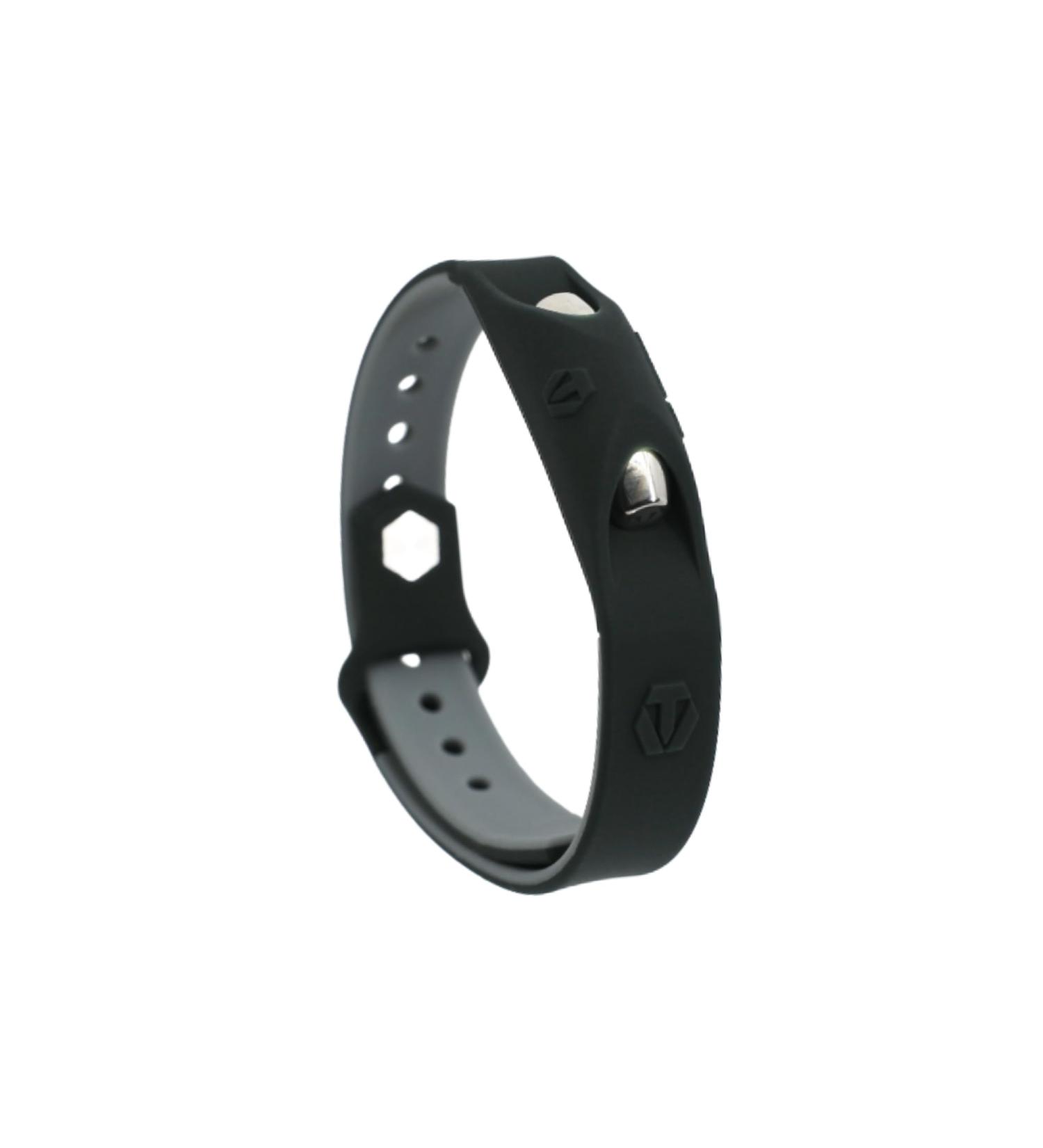 Healvis Unisex Wrist Pain Relief Microcurrent Washable Wristband Health Allergy-Free Bracelet for Housewife Office Worker (1EA Black/Gray)