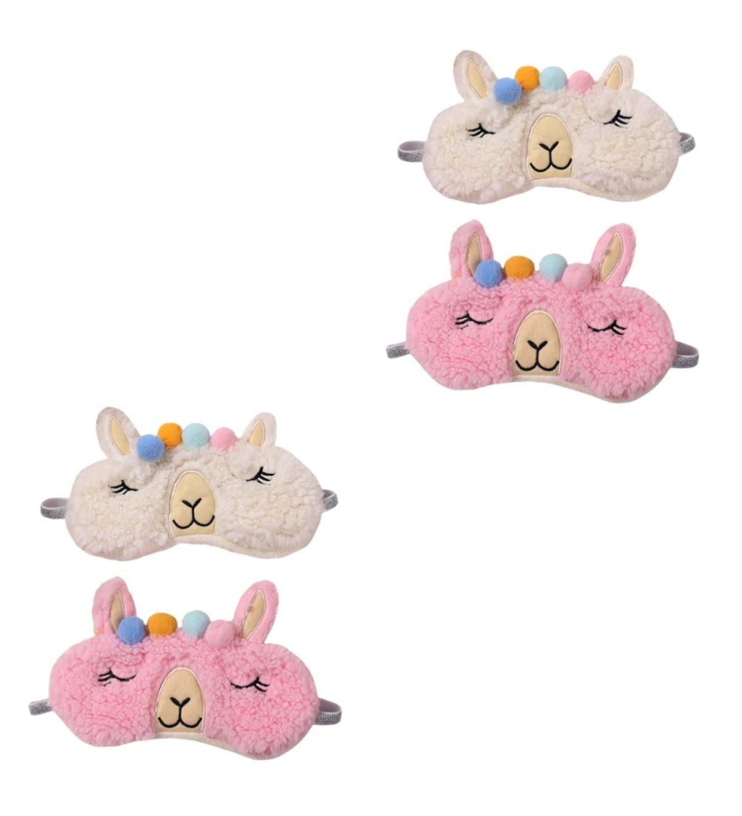 Gatuida 4 Pcs Sherpa Fleece Eye Masks | Cozy Sleep Masks for Adults & Kids | Travel Blindfolds & Eye Patches - Buy Online on GoSupps.com