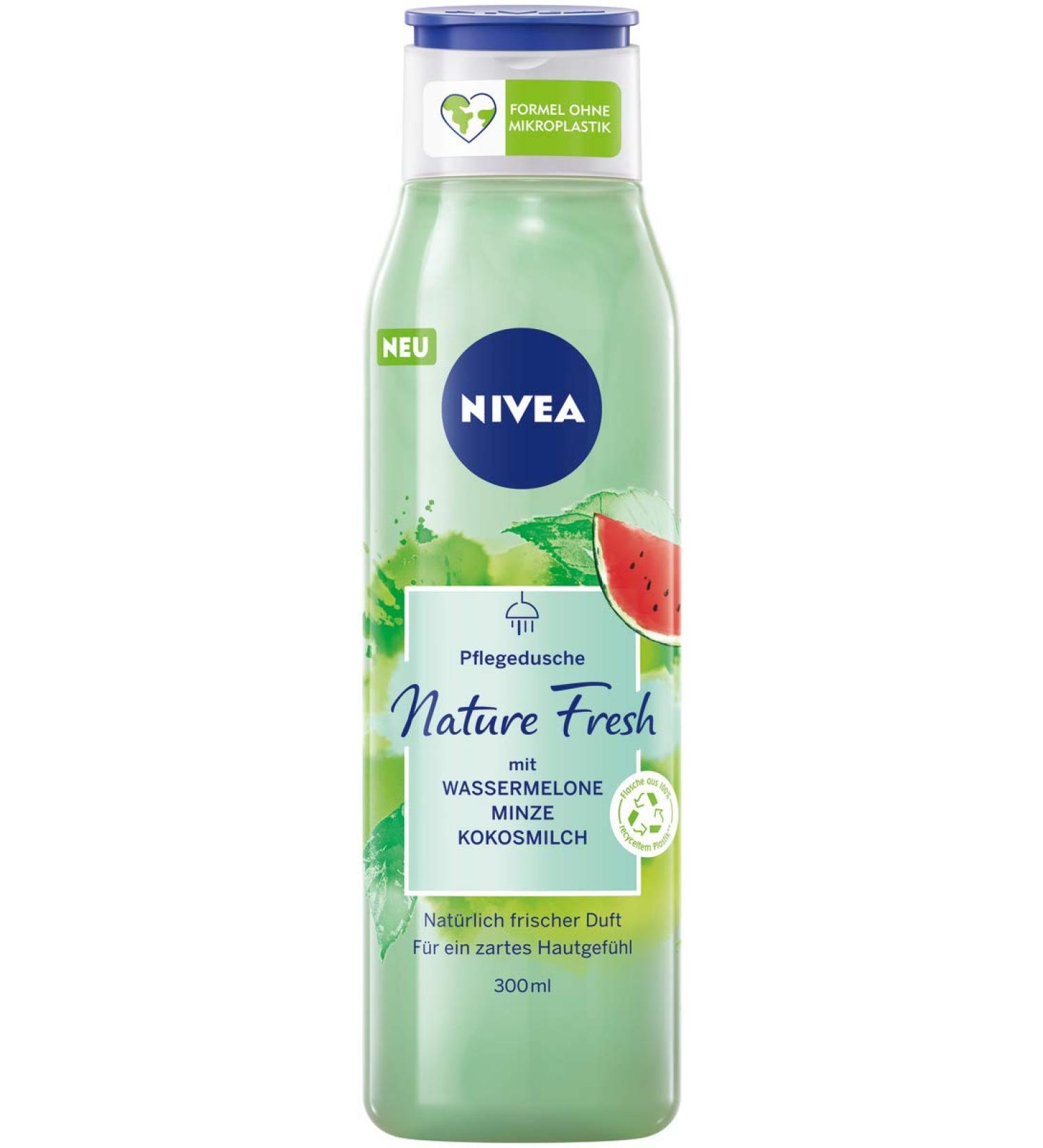 NIVEA Fresh Blends Watermelon Shower Gel 300ml - Vegan Women's Shower Gel with Natural Watermelon Juice, Mint & Coconut Milk - Buy Online on GoSupps.com