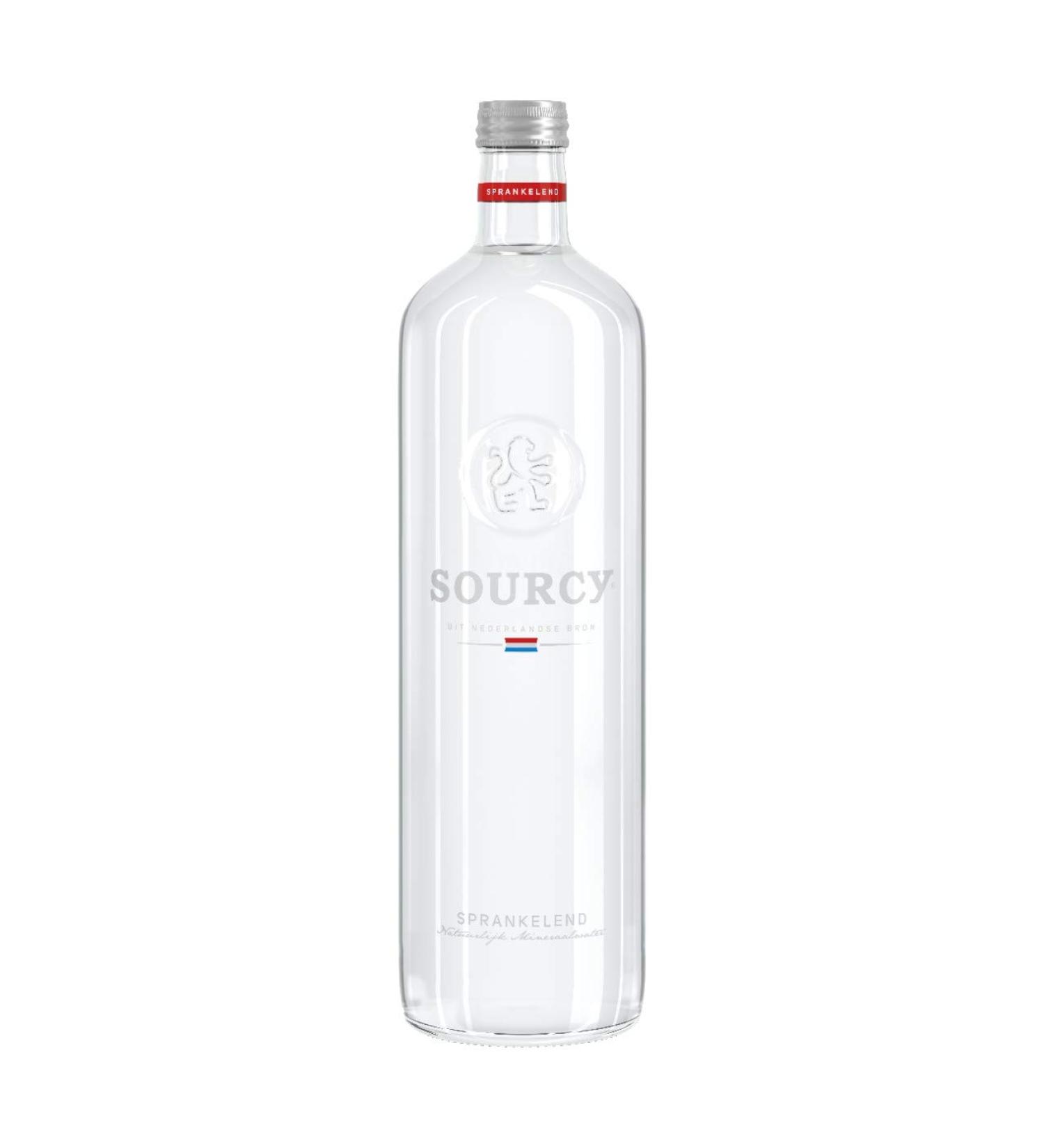 Sourcy Red Sparkling Mineral Water 12 Bottles x 75 cl