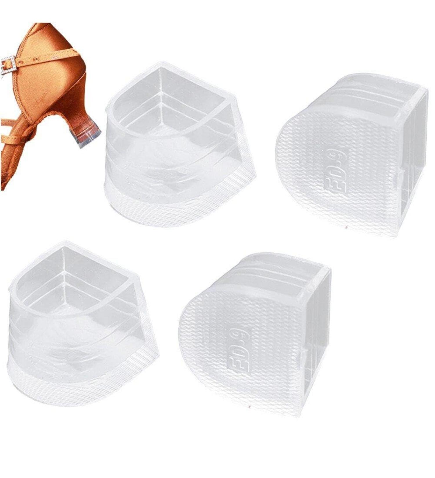High Heel Protectors Heel Stoppers Covers Anti Slip Latin Stiletto Dancing Covers High Heel Silicone Protectors Shoe Care Kit 2.1*2.3*2.0*1.7cm - Buy Online on GoSupps.com
