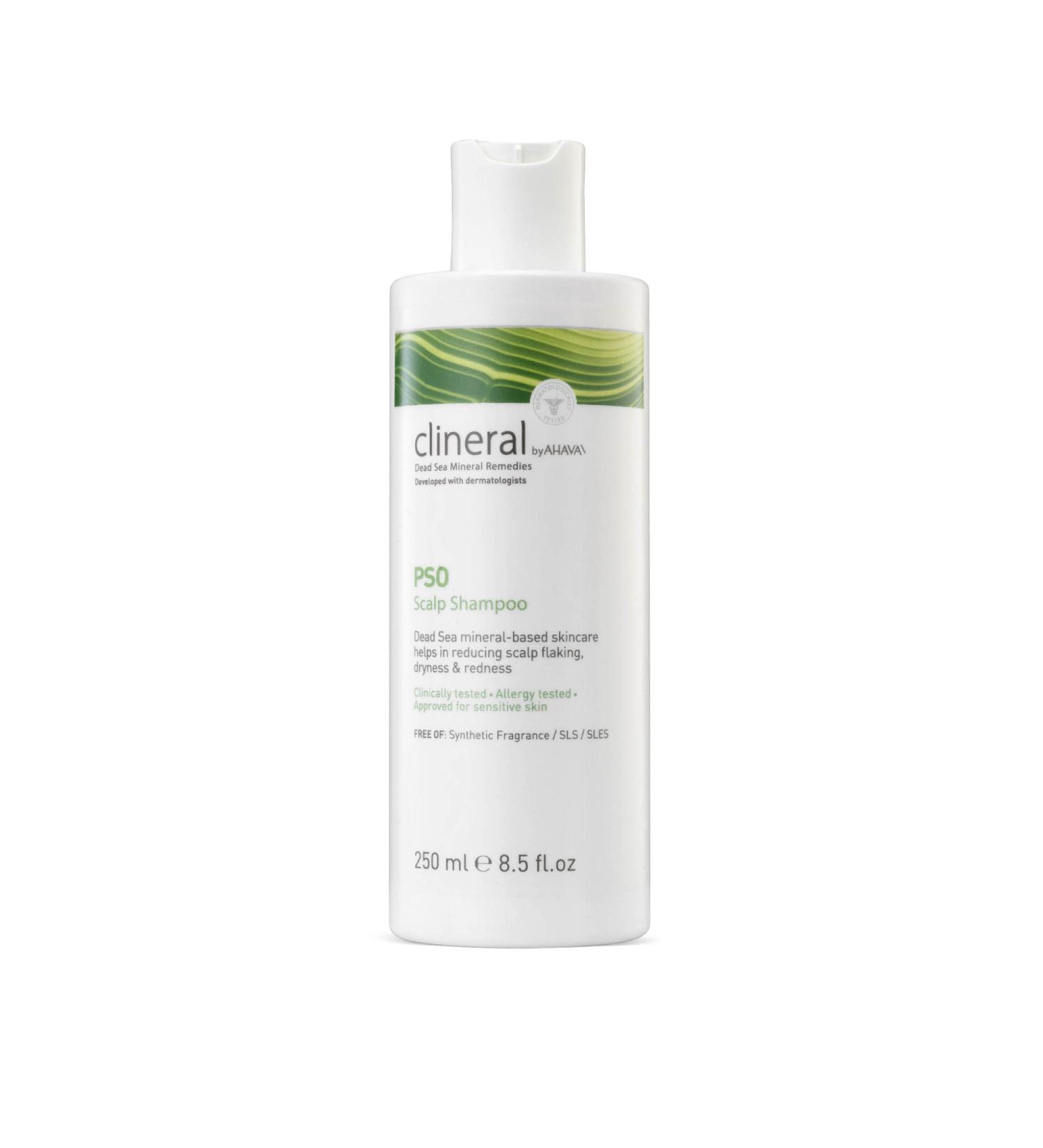 AHAVA Clineral Pso Scalp Shampoo | Gentle Relief for Scalp Irritations | Hydrating Formula with Osmoter Zinc & Hippophae Oil - 8.5 Fl.Oz - Buy Online on GoSupps.com