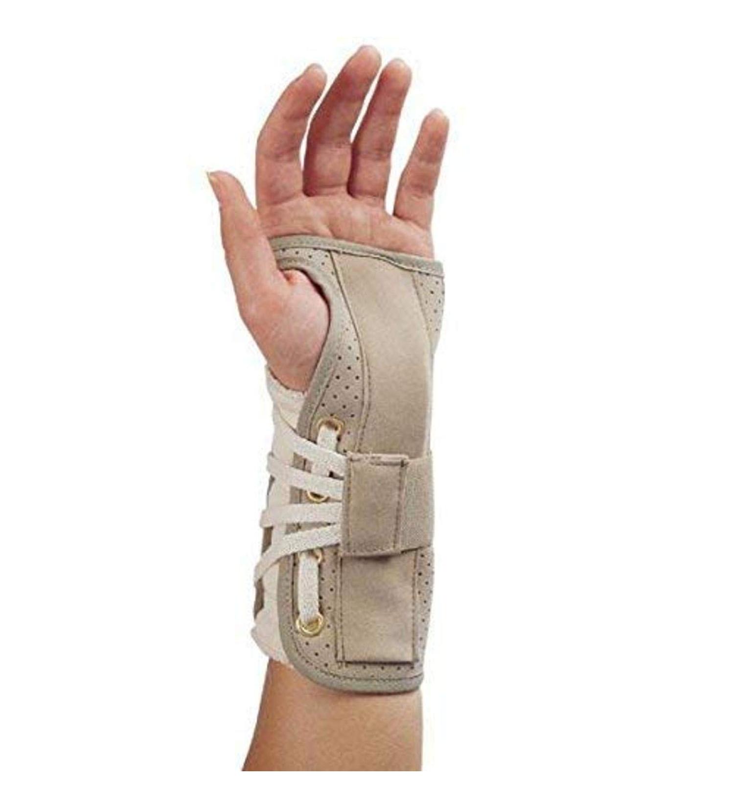 Deluxe Lace-Up Wrist Splint for Comfort and Stability Single Pull Closure for Carpal Tunnel Arthritis or Pain Relief Left X-Small