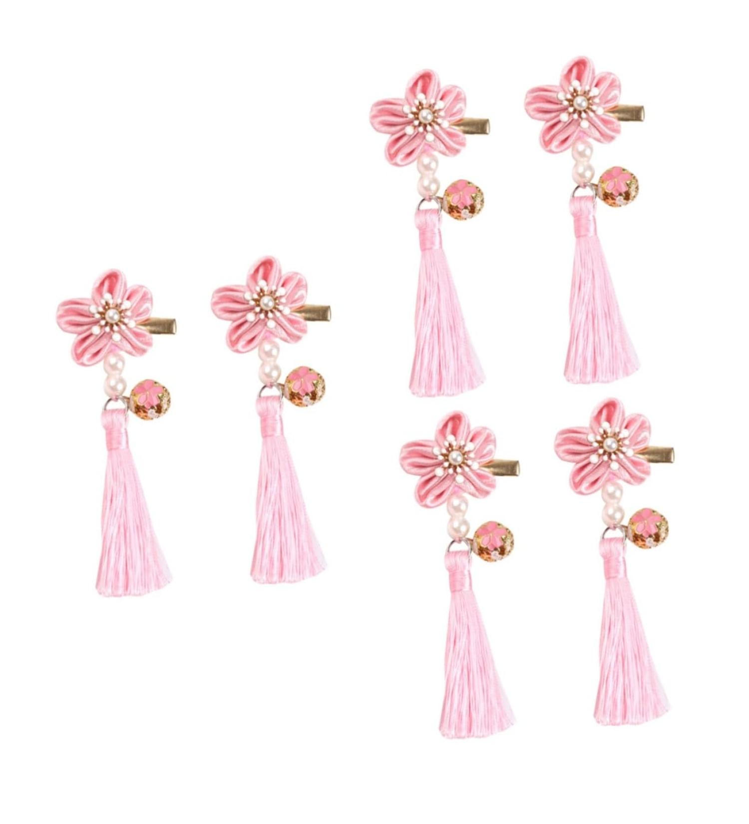 ibasenice 3 Pairs Japanese-style Hairpin Girl Barrettes Clip New Year Bobby Pin Flower Hair Clip Kids Hair Side New Year Hairclips Hair Accessories for Kids Hair Clips Hanfu Child Headband - Buy Online on GoSupps.com
