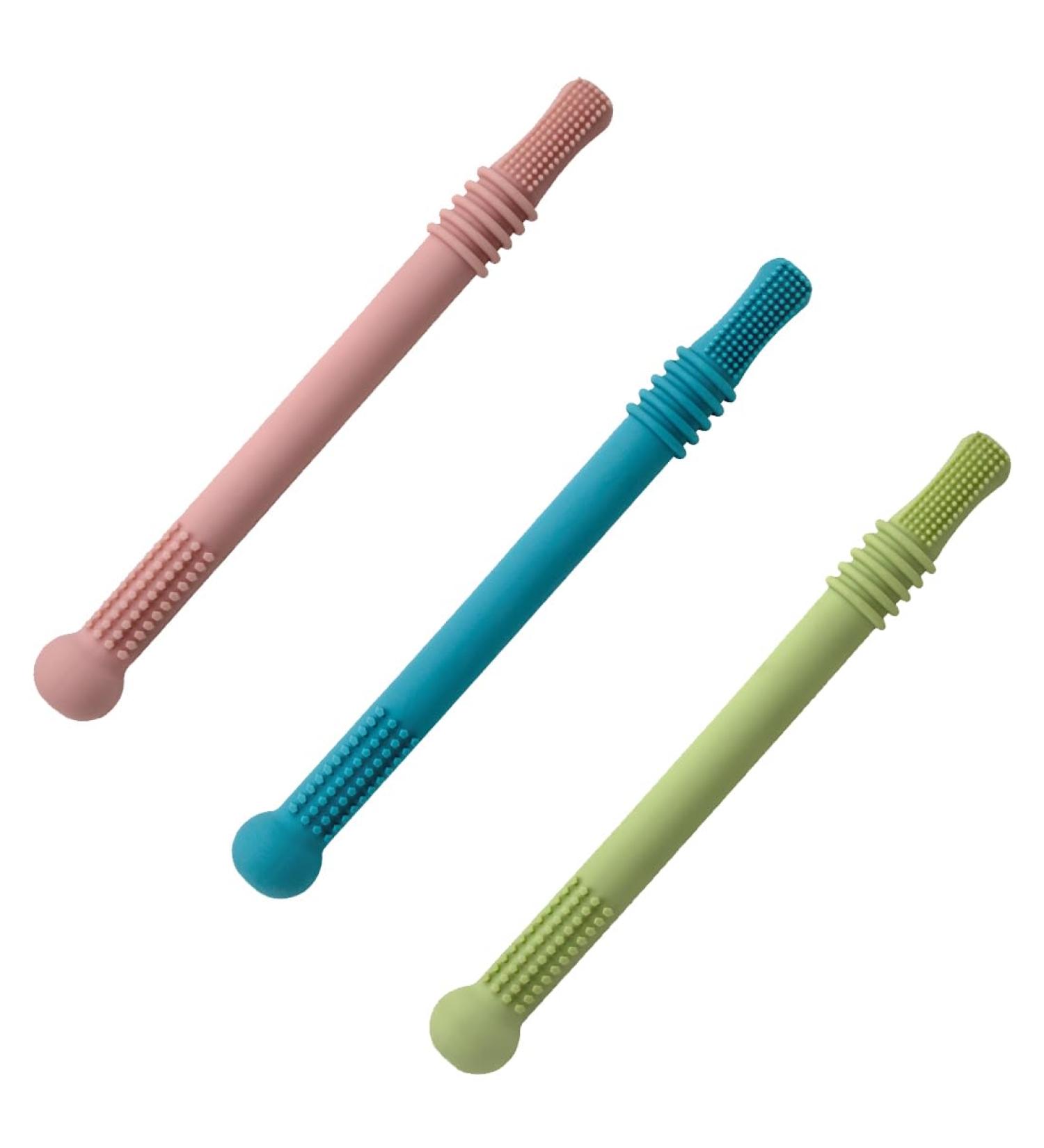 KQNM 3-Pack Baby Bite Rings | Soft Silicone Chewing Aids | BPA-Free Toddler Teething Rings | 0-12 Months Unisex - Buy Online on GoSupps.com