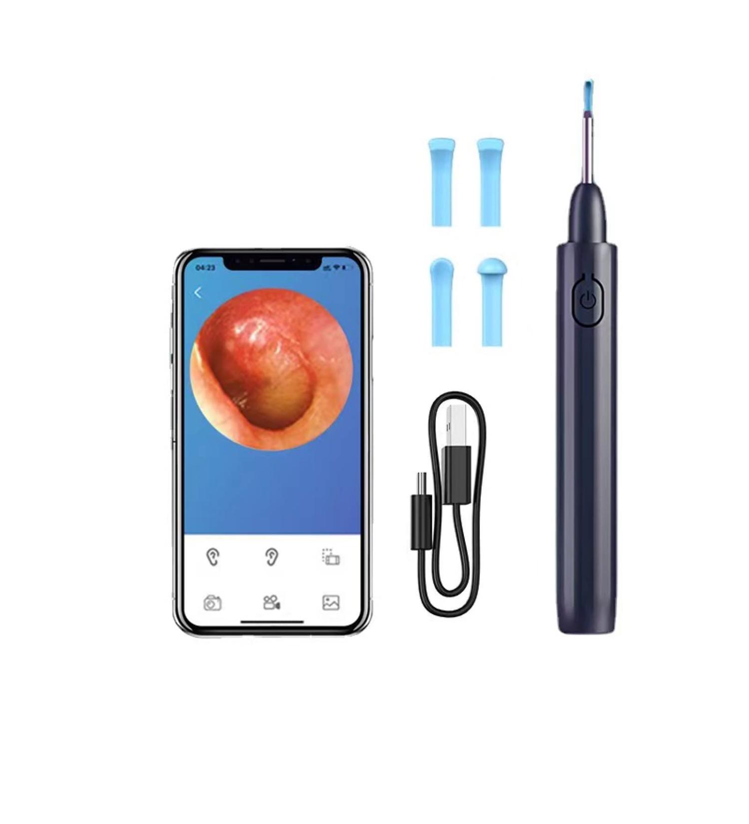 Wakiya 1080P FHD Ear Wax Camera & Waterproof Cleaner Tool for iPhone, iPad, Android - Black - Buy Online on GoSupps.com