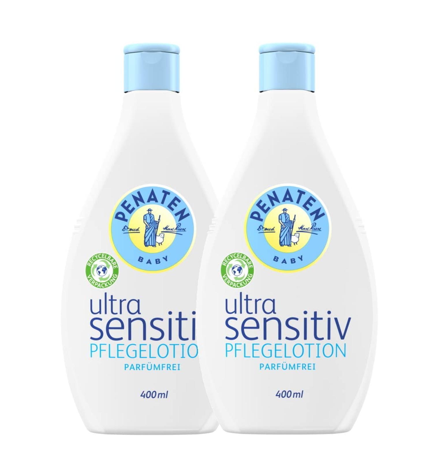 Penates Ultra Sensitive Body Lotion for Babies | Perfume-Free & Dye-Free Skin Care | 400ml | Ideal for Highly Sensitive Skin - Buy Online on GoSupps.com