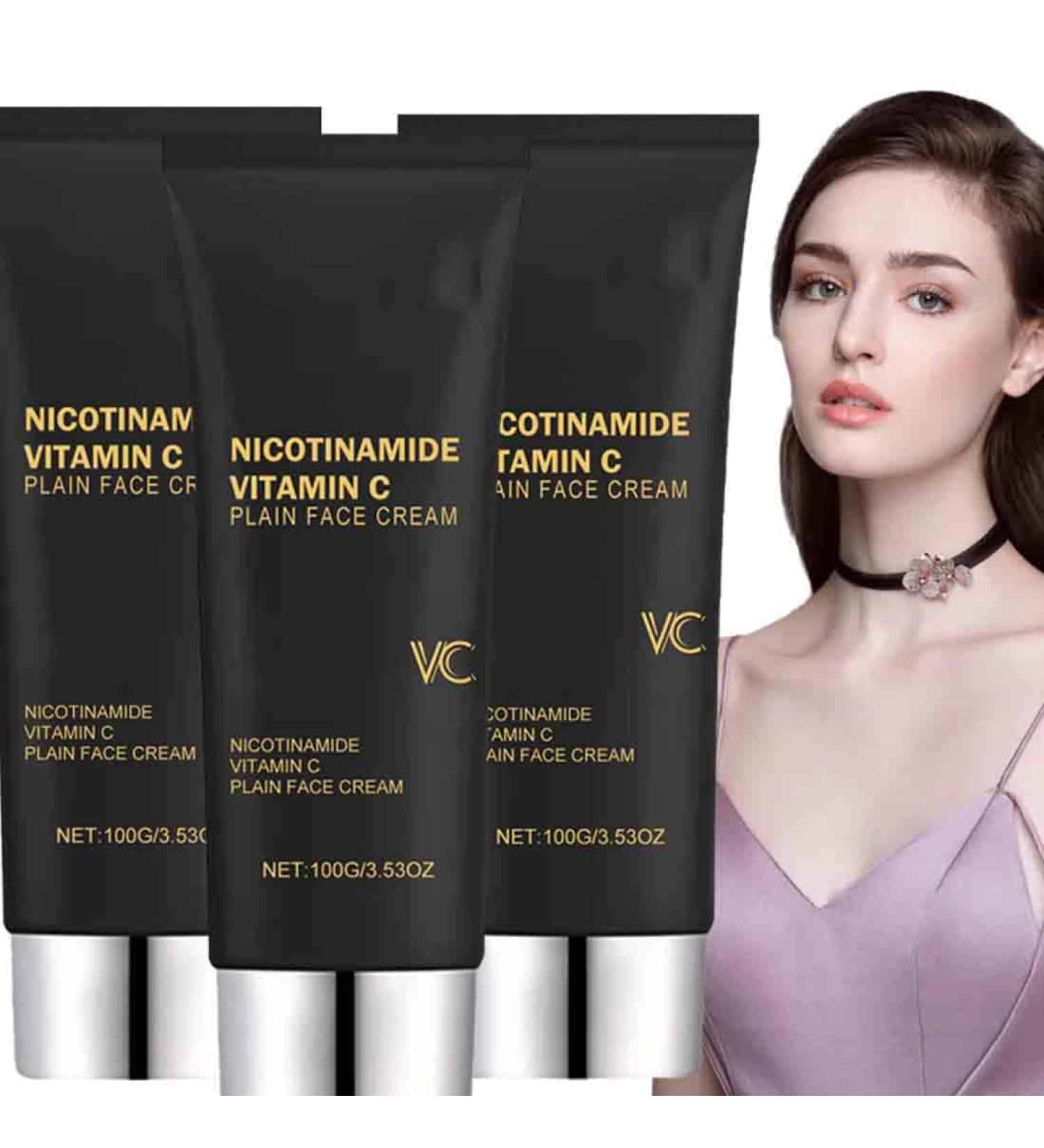 Niacinamide Vitamin C Skin Cream | Hydrating Makeup Cream for All Skin Types | Non-Sticky Bare Makeup - Buy Online on GoSupps.com